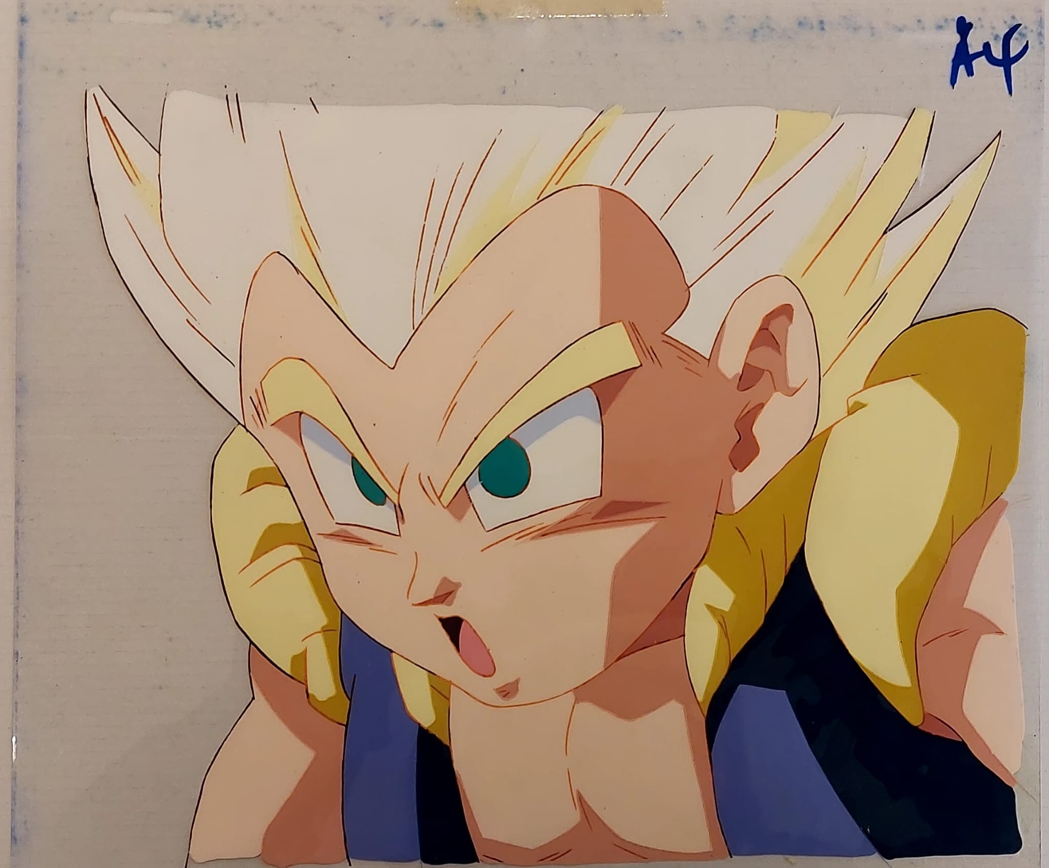 Dragon Ball Z Original Cel, Drawing and Background (Gotenks)