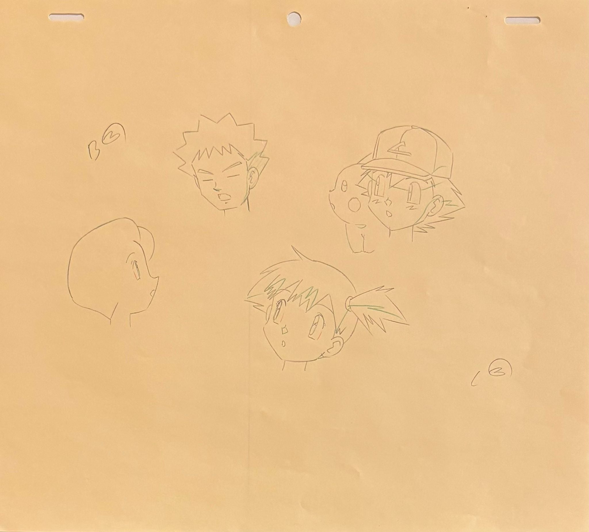 Pokemon Original Sketch (Ash, Pikachu, Misty, Brock, Togepi)