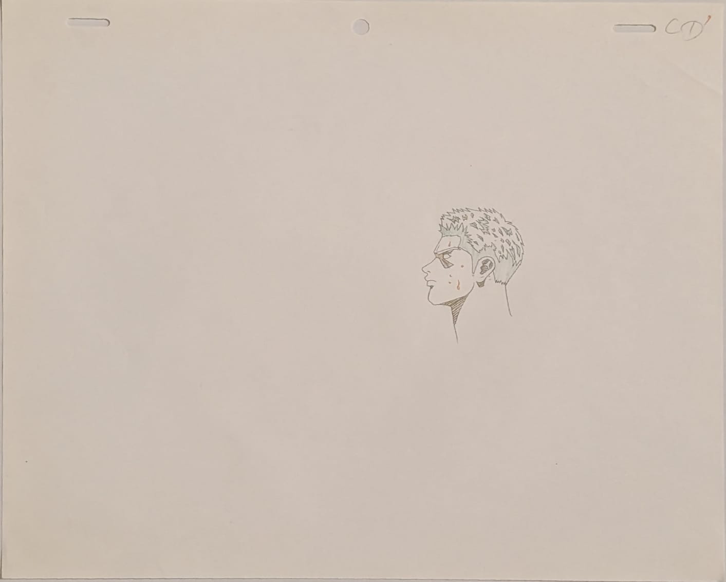 Slam Dunk Original Sketch and Cel (Takenori Akagi & Hisashi Mitsui) 2-page set