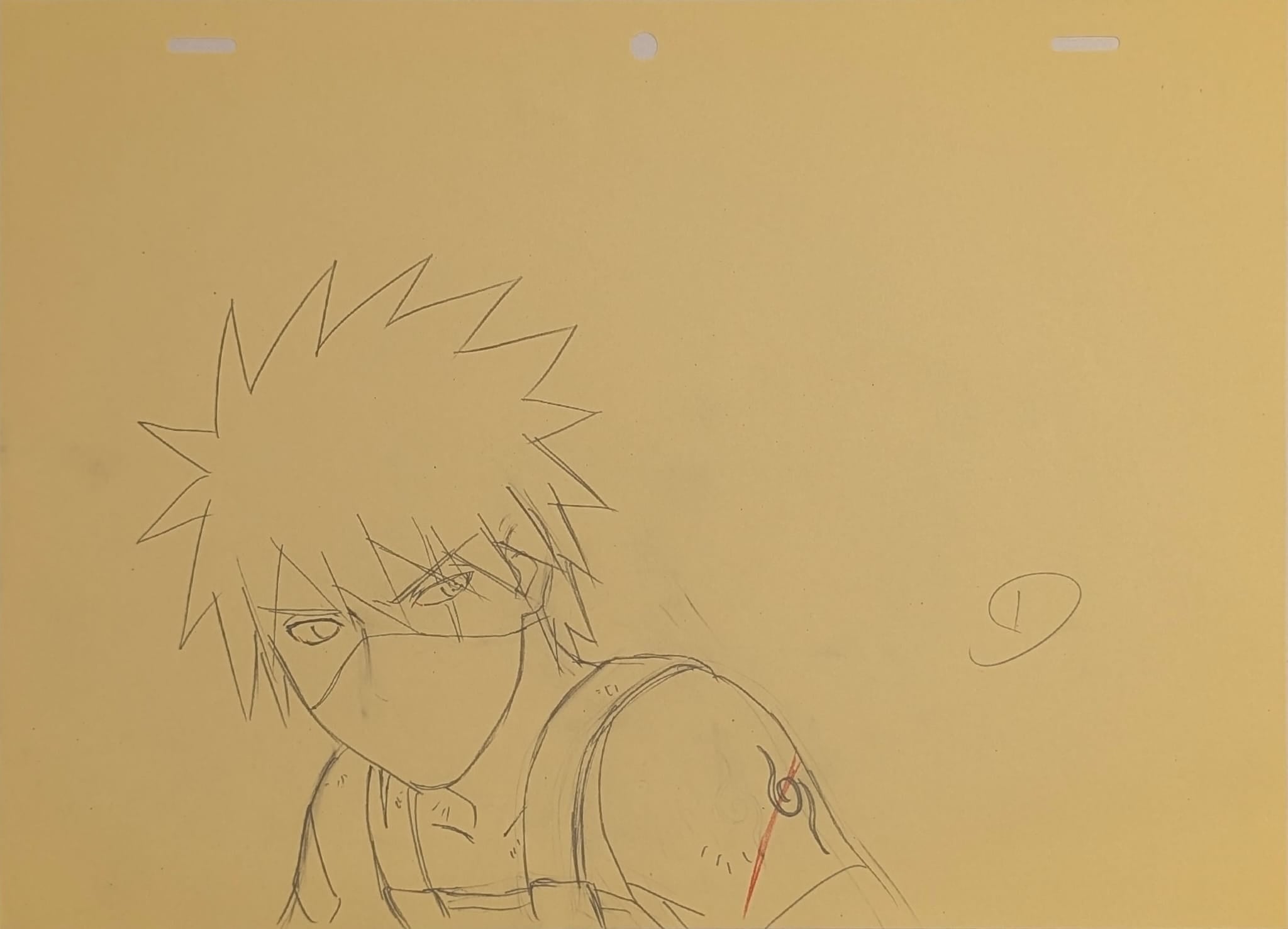 Naruto Shippuden Original Drawing (Kakashi Hatake) 3-page Set