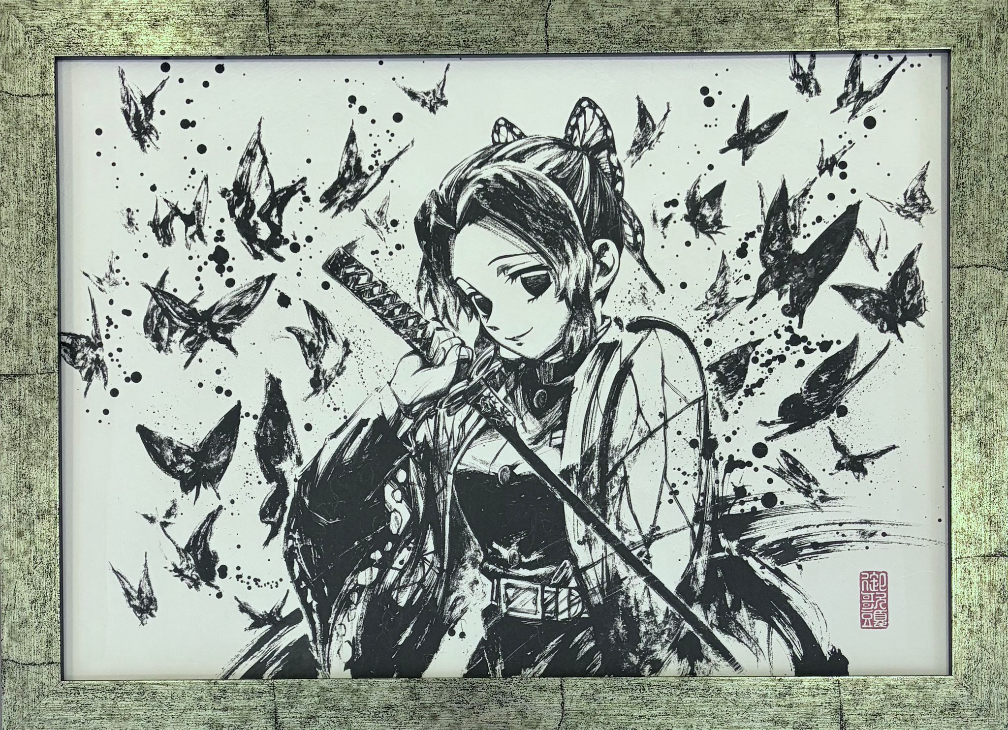 Demon Slayer Limited Reproduction Sumi-e (Shinobu Kocho)