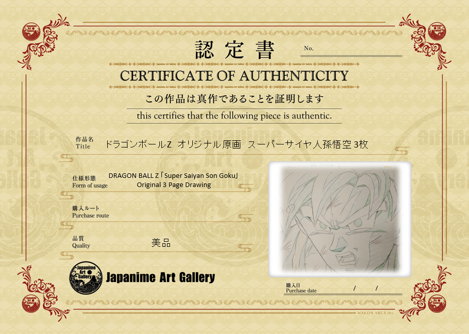 Dragonball Original 3 Piece Sketch (Son Goku)