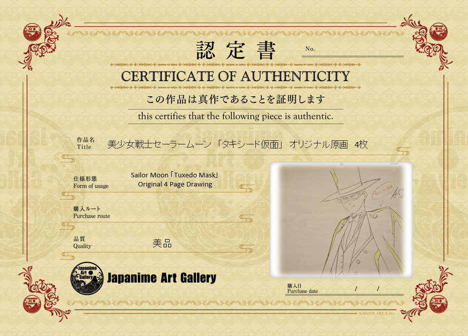 Sailor Moon Original Sketch (Tuxedo Mask)