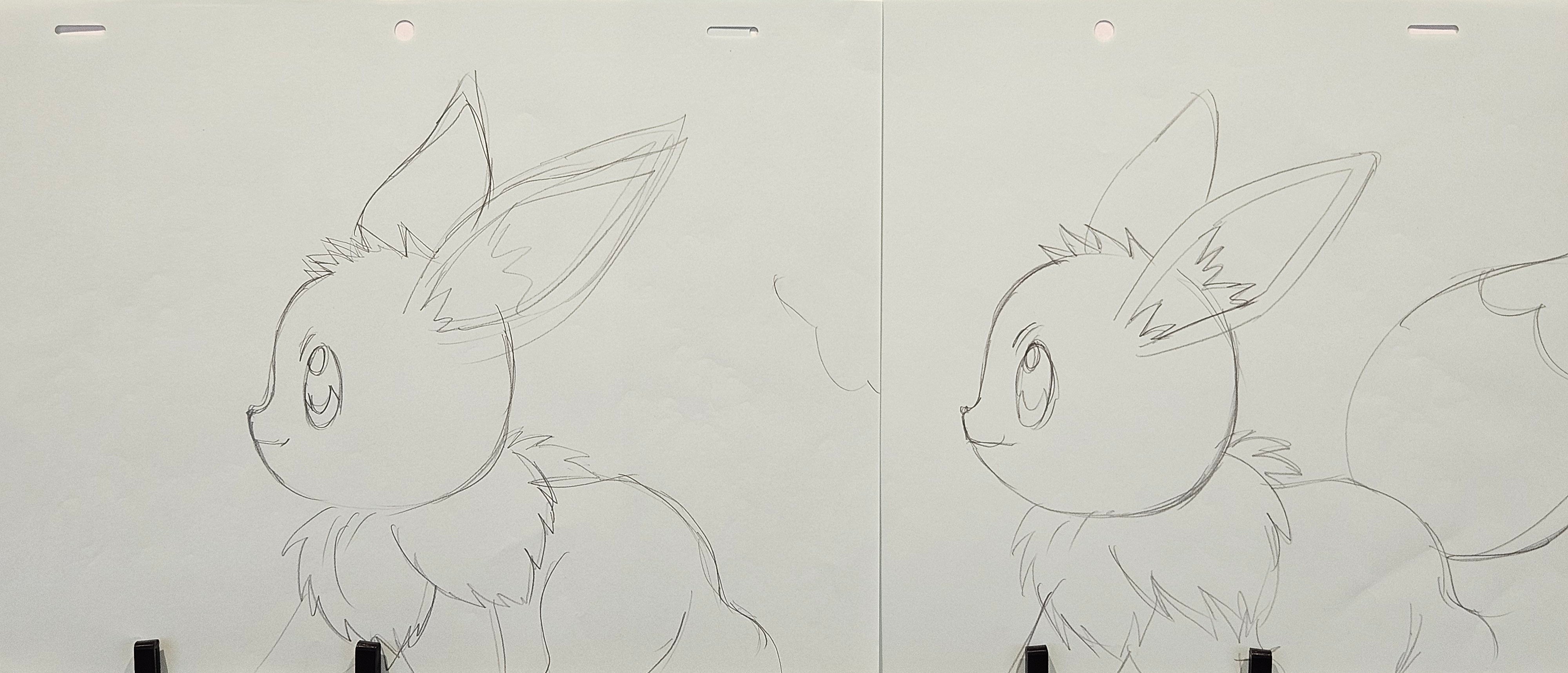 Boceto original de Pokémon (Eevee)