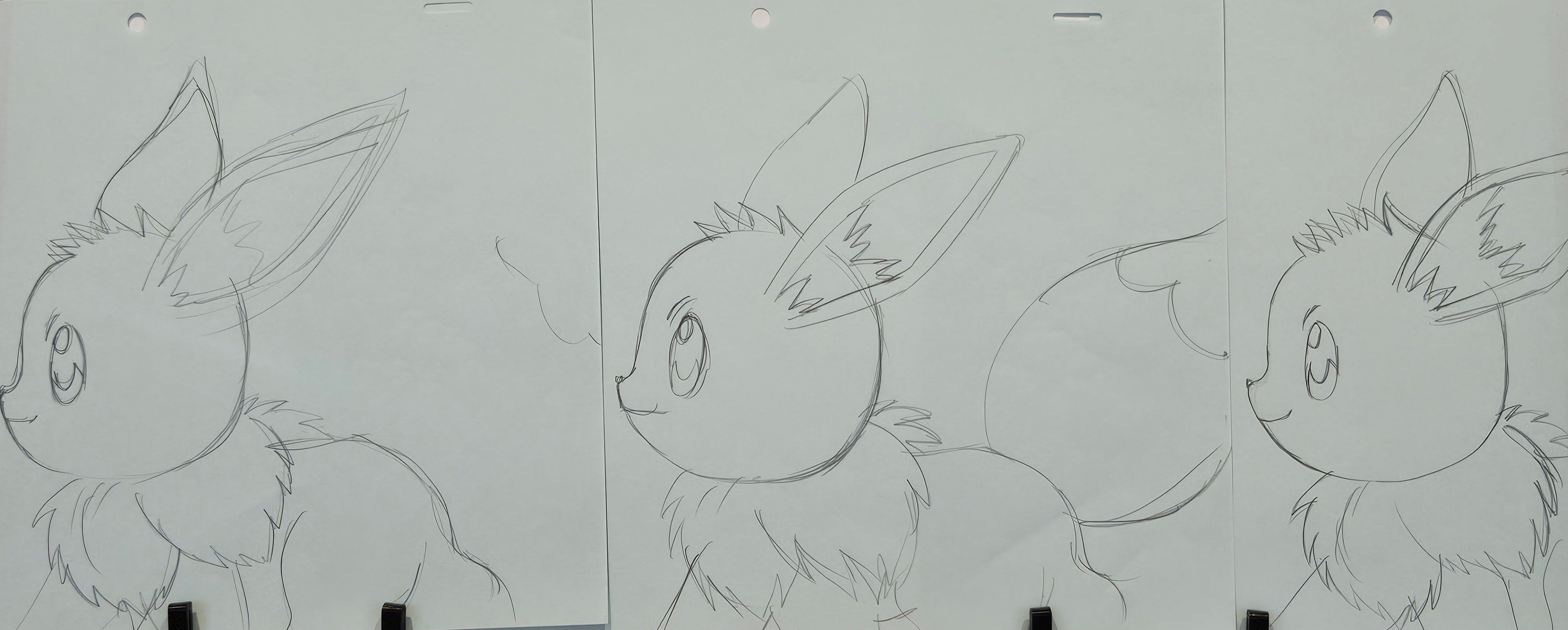 Boceto original de Pokémon (Eevee)