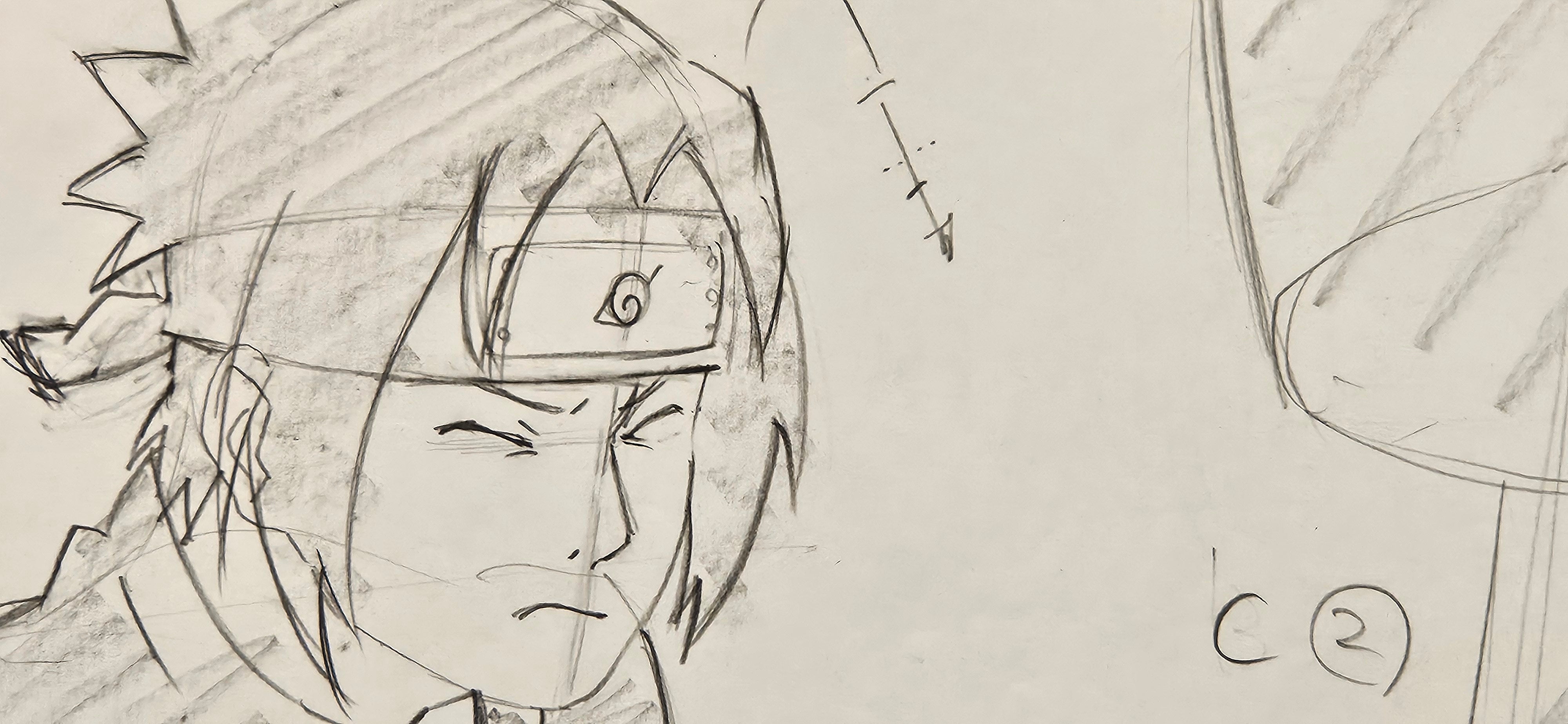 Boceto original de Naruto (Uchiha Sasuke)