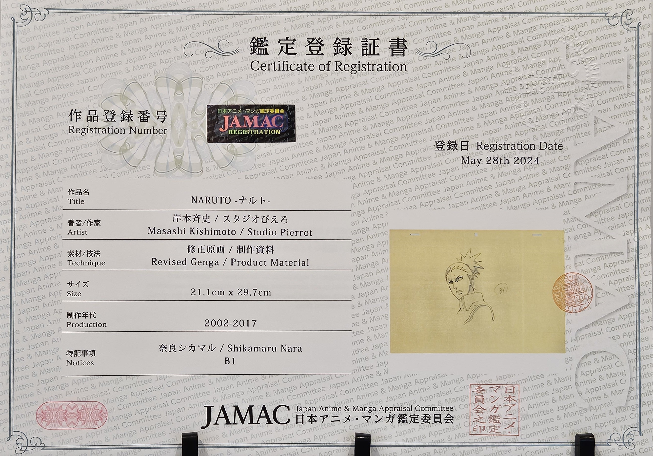 《火影忍者》原画（奈良鹿丸）