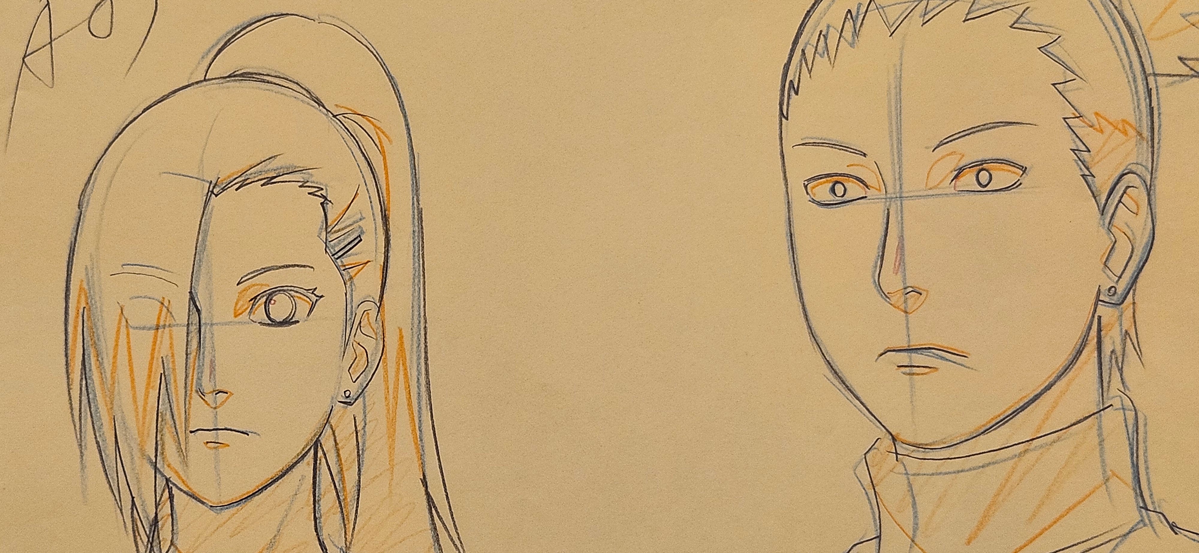 Naruto Original Sketch (Ino & Shikamaru)