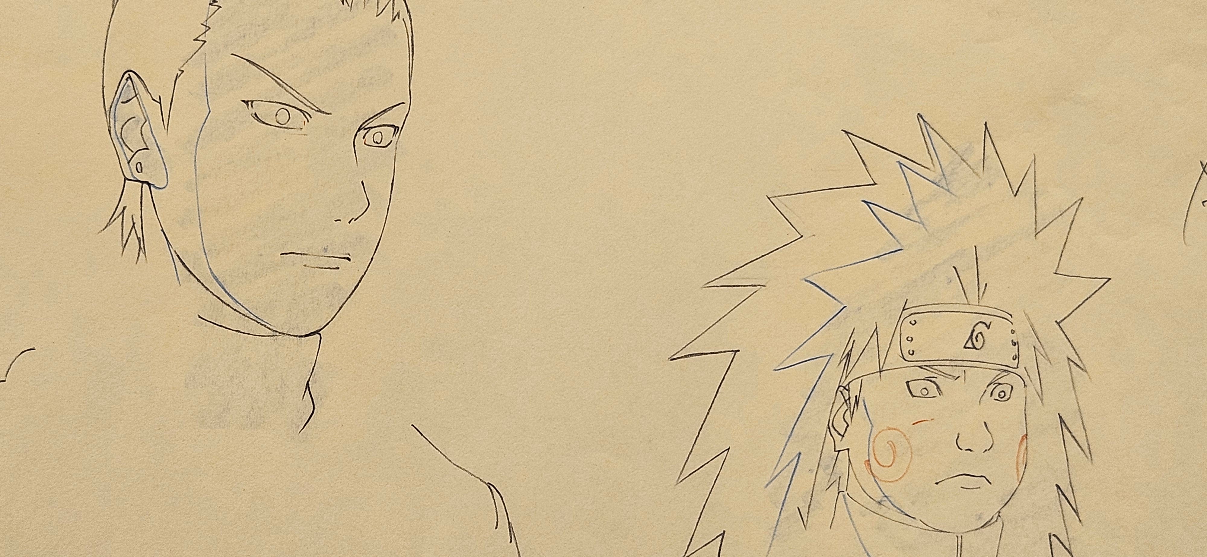 Boceto Original de Naruto (Shikamaru y Choji)
