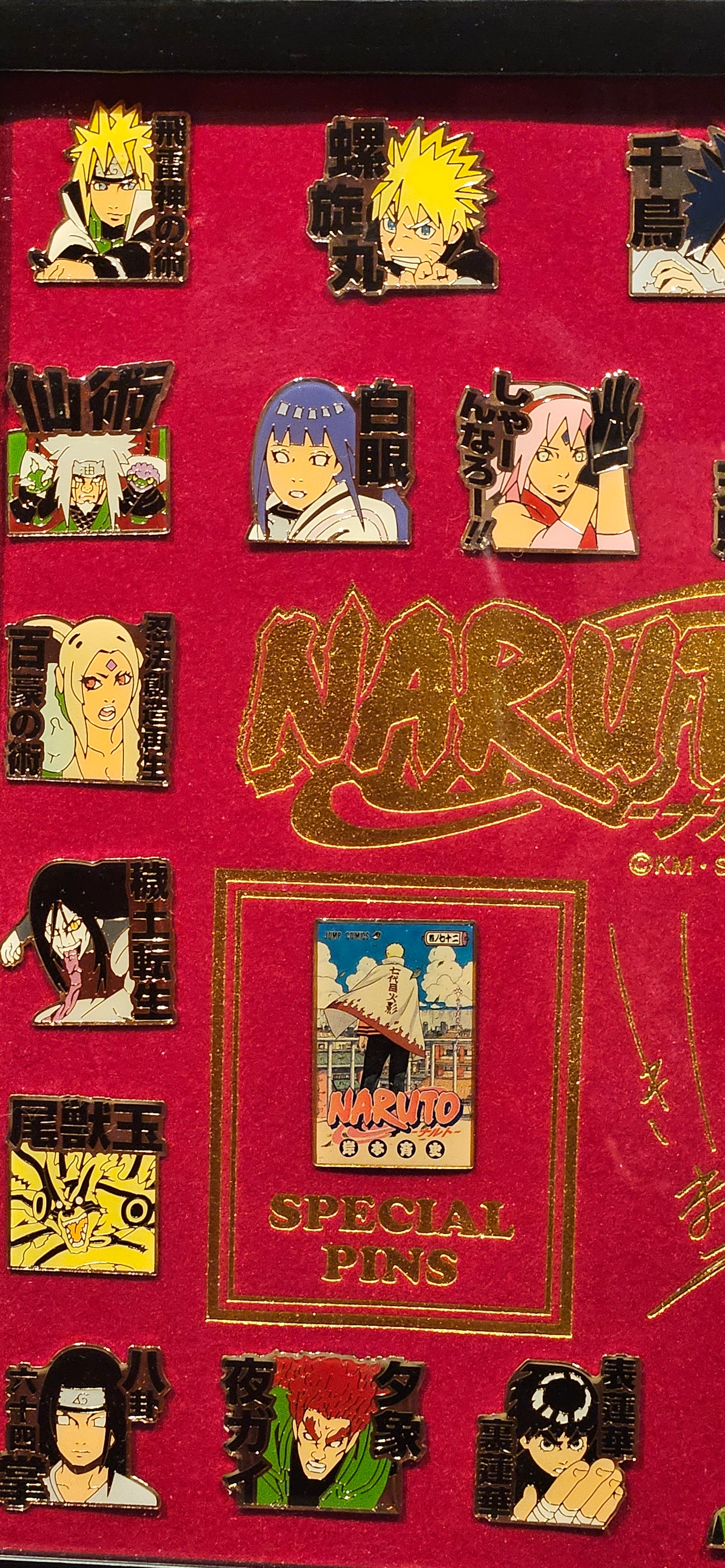 Conjunto de insignias y pins de jutsu de personajes de Naruto