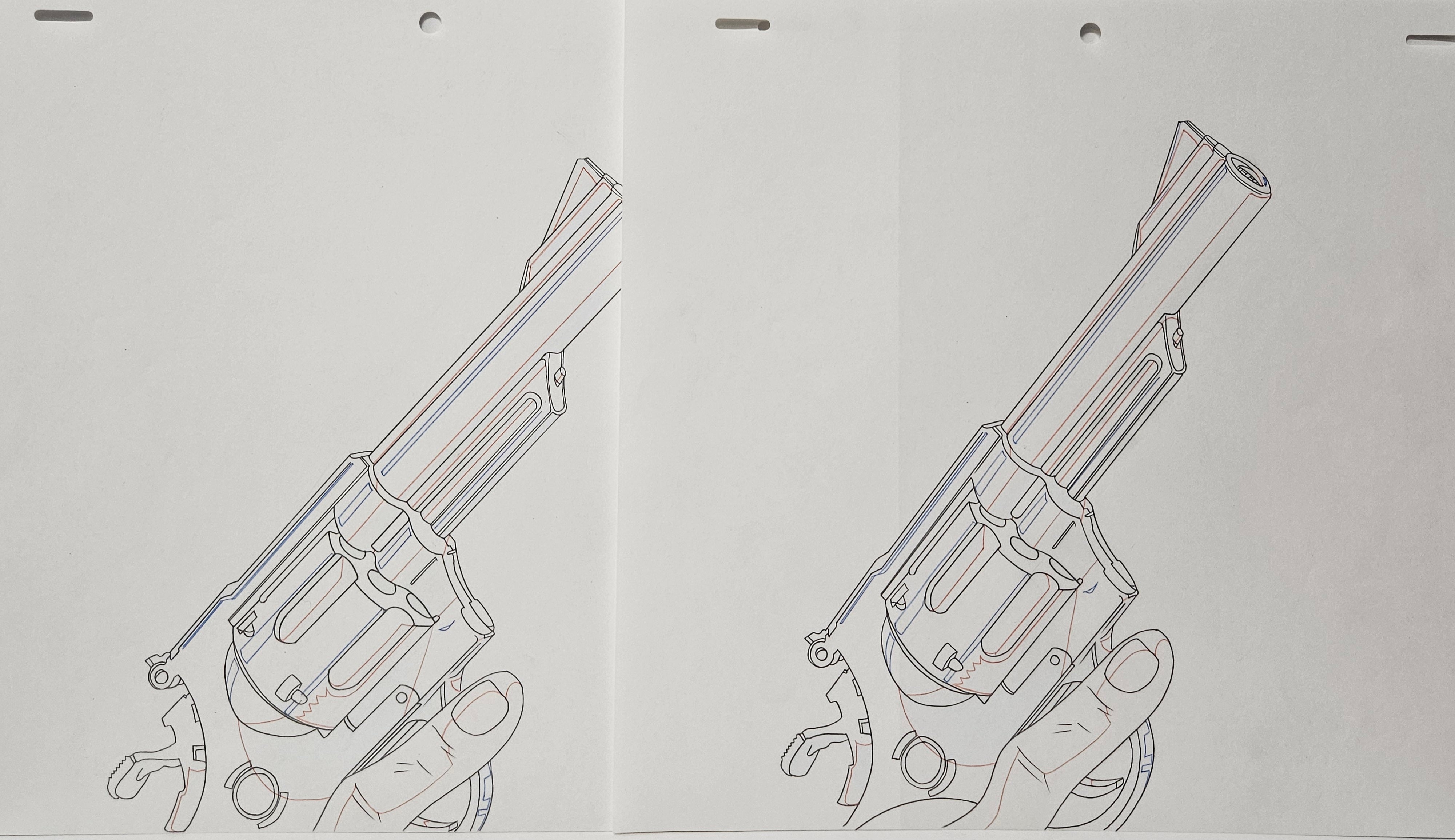 Lupin III Original Sketch (Daisuke Jigen's Gun)