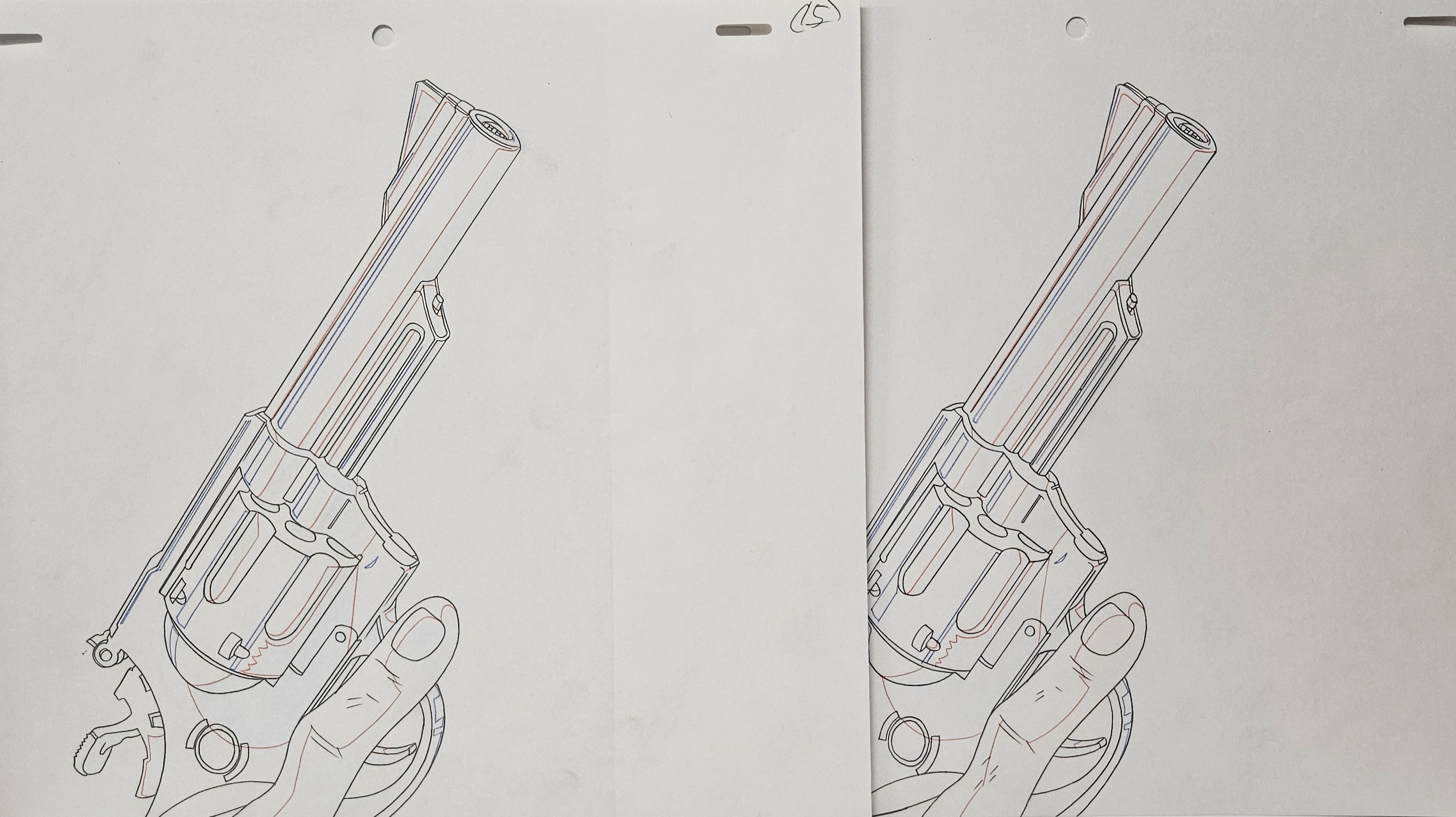 Lupin III Original Sketch (Daisuke Jigen's Gun)