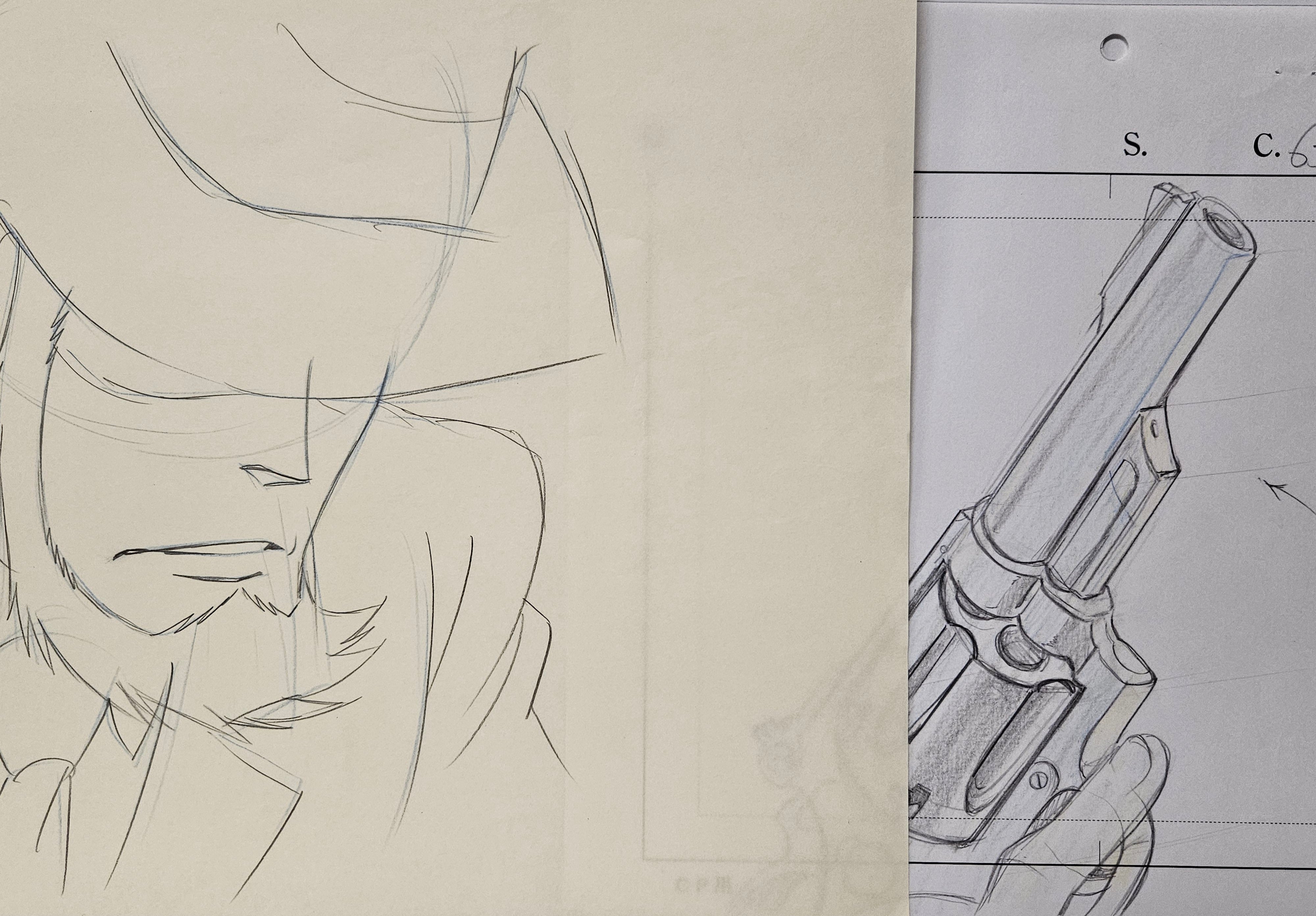 Boceto original de Lupin III (Daisuke Jigen)