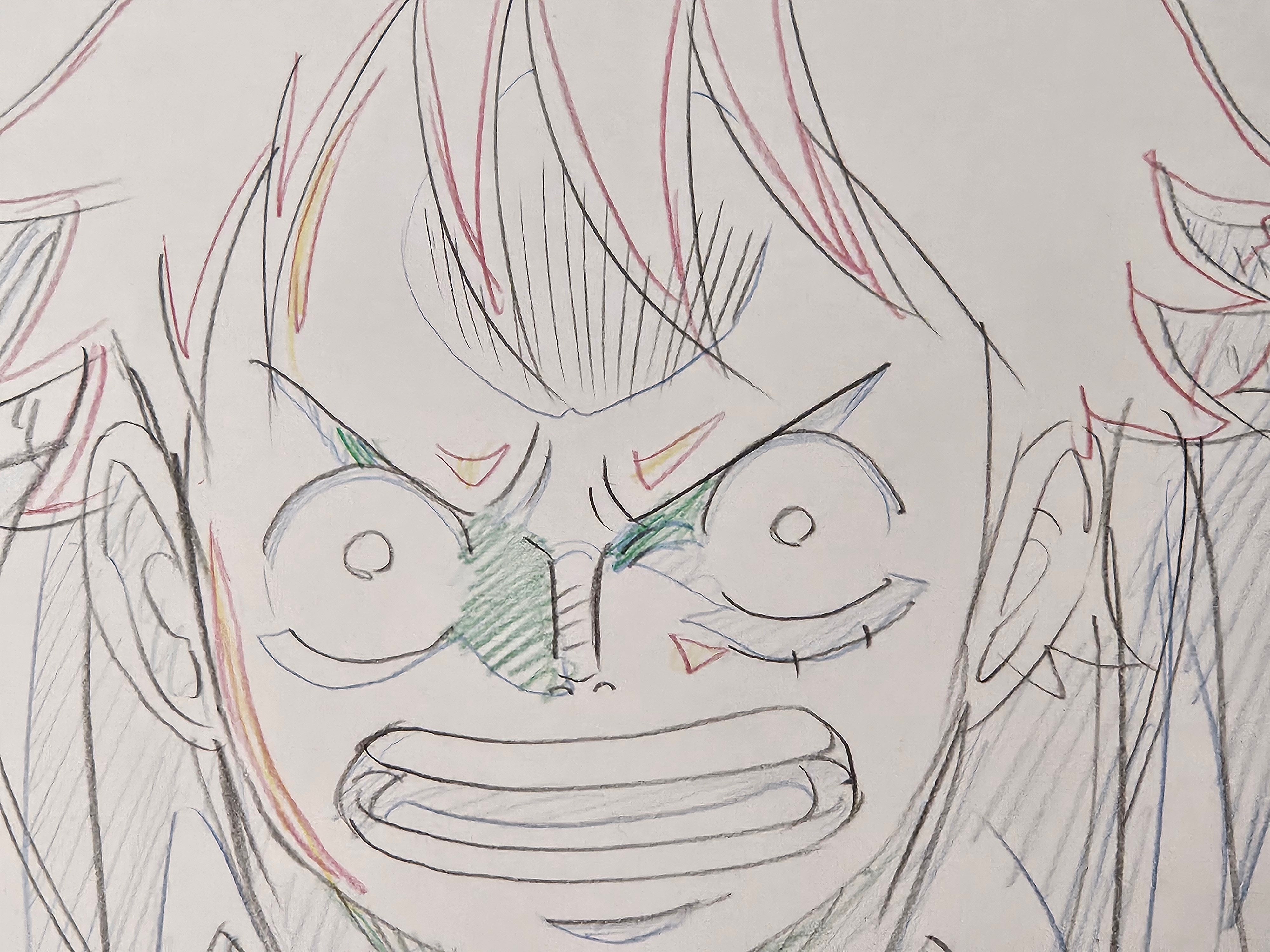 Boceto original de One Piece (Monkey D. Luffy)