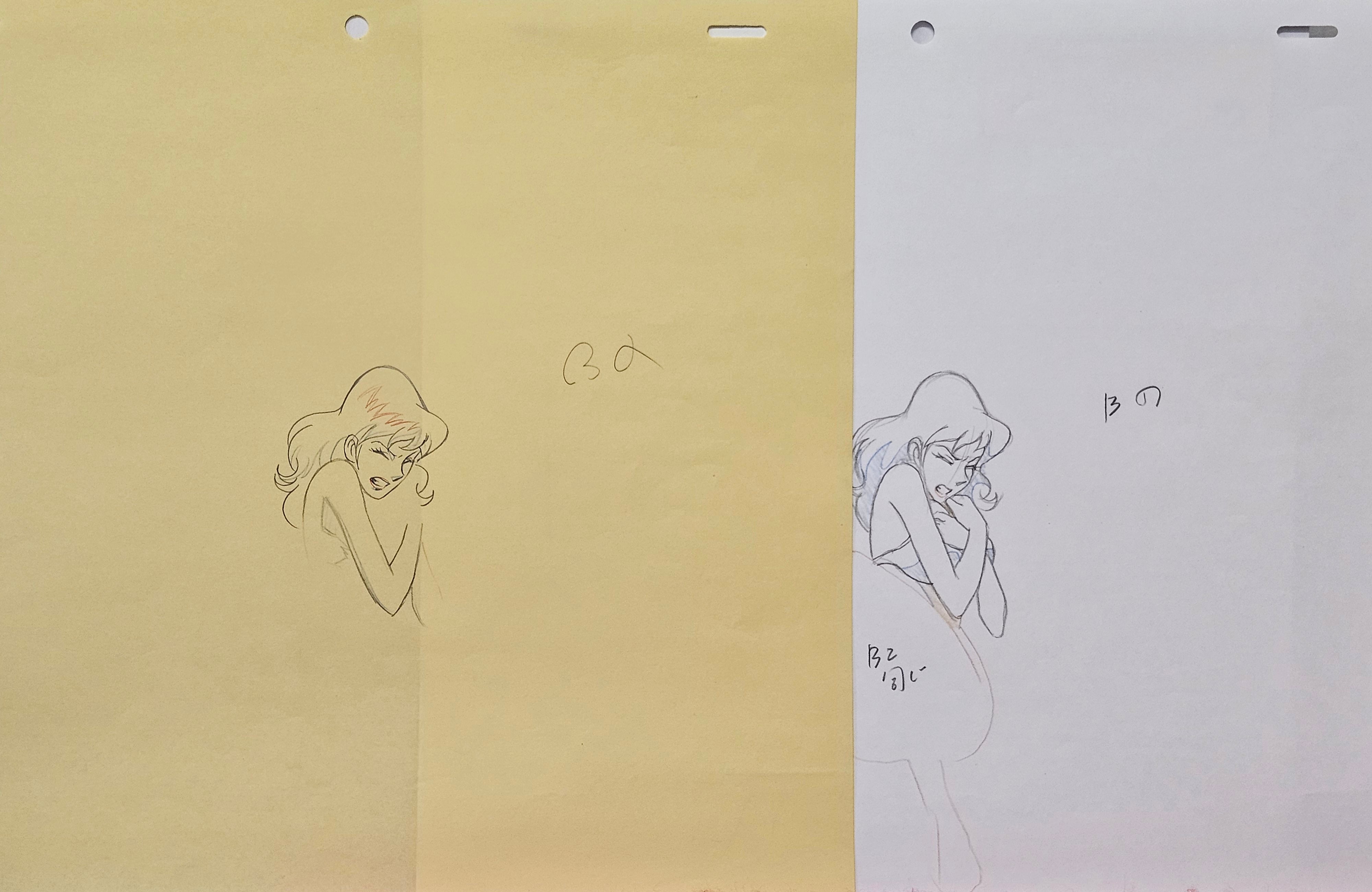 Boceto original de Lupin III (Mina Fujiko)