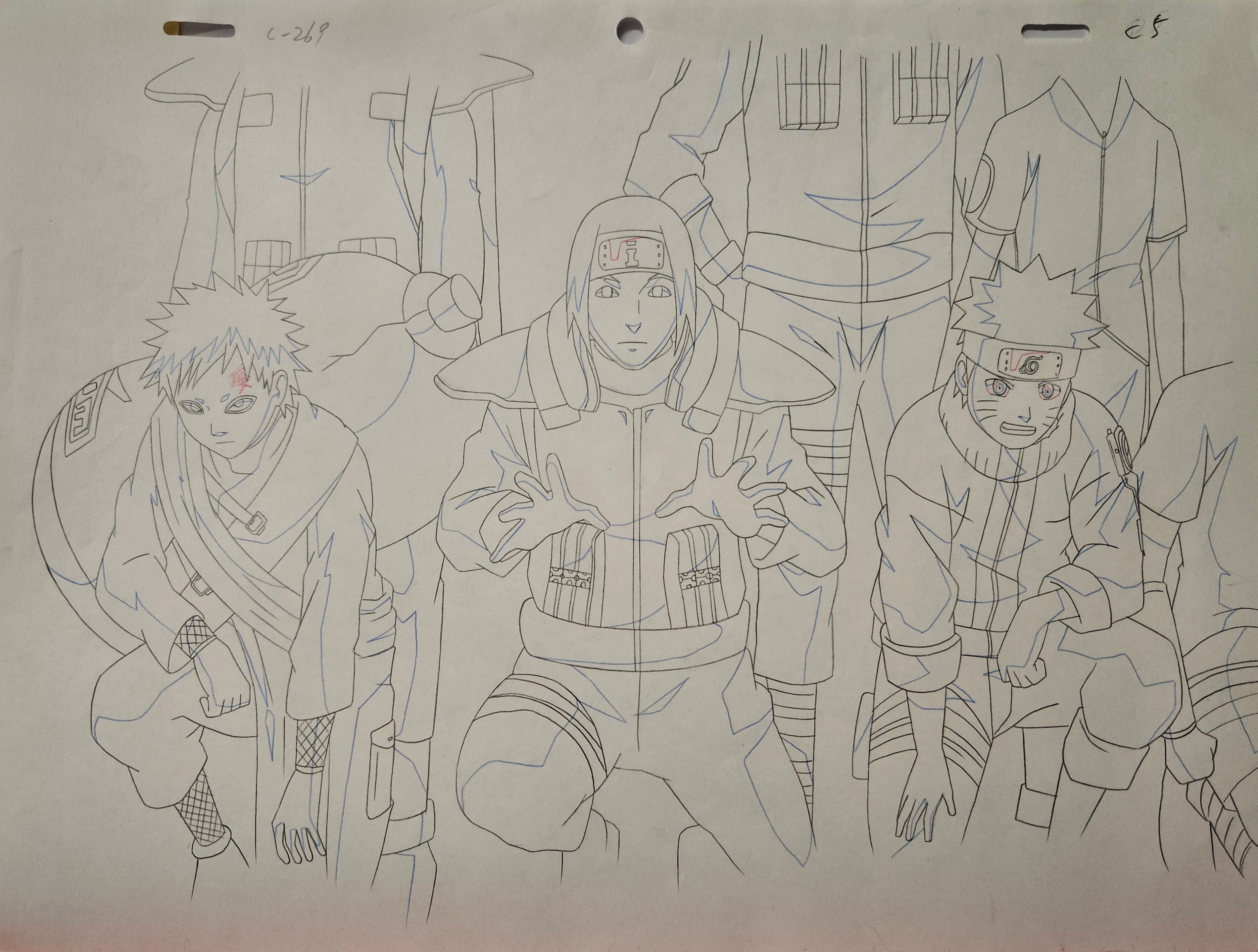 Naruto Original Sketch (Naruto, Gaara and others)