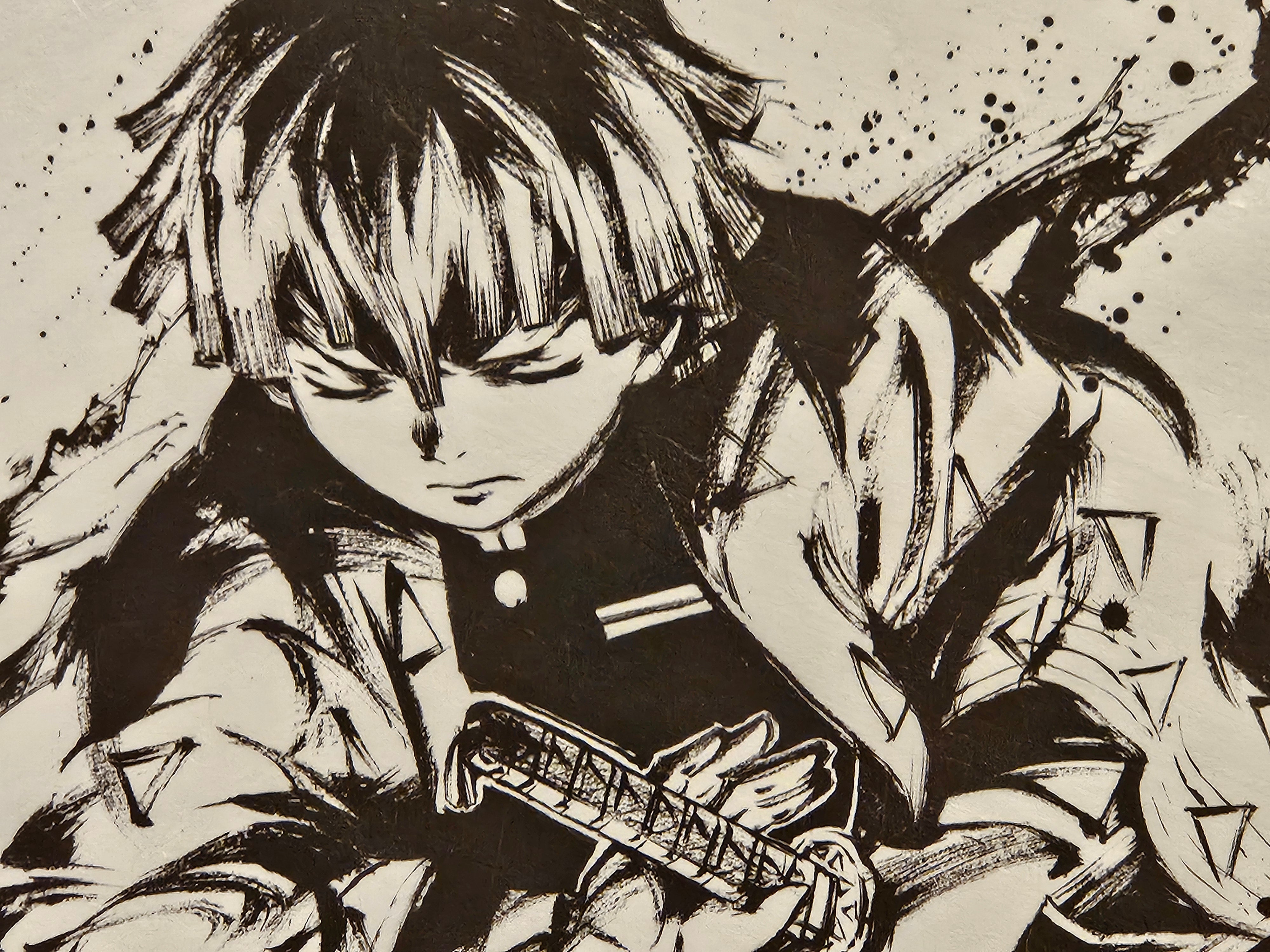 Demon Slayer Limited Sumi-e Print (Zenitsu)