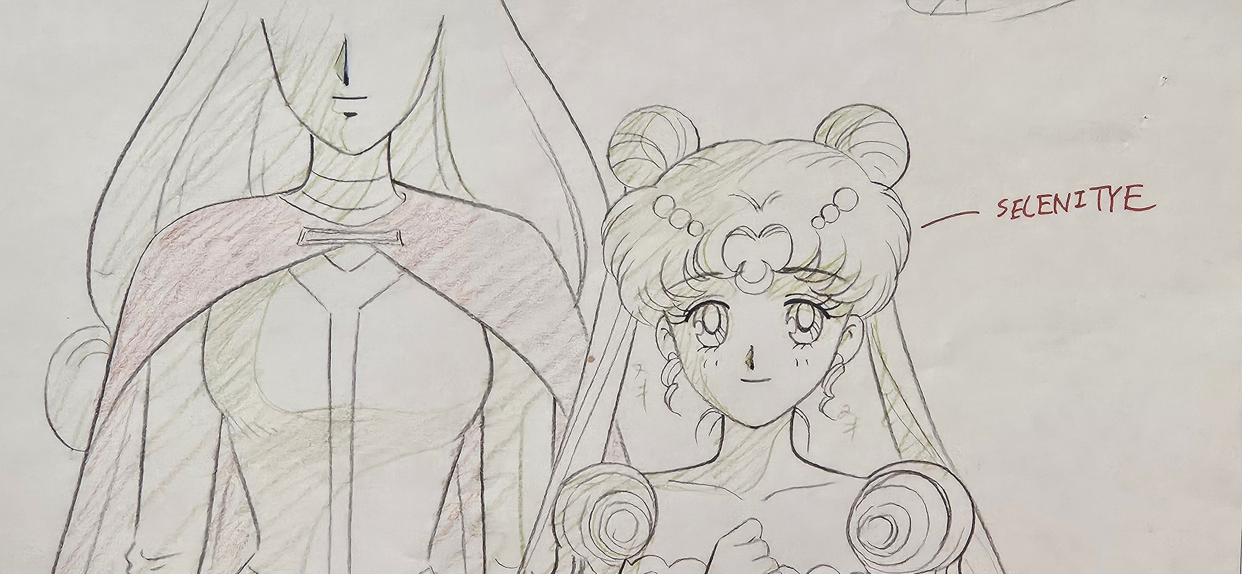 美少女战士动画原画草图（倩妮迪公主）