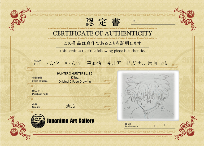 Hunter x Hunter Original Sketch (Killua)