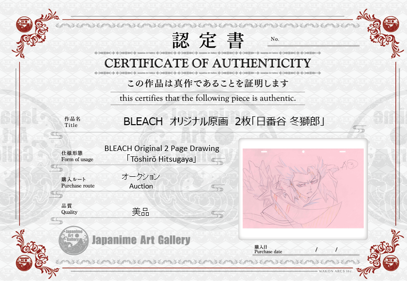 Dibujo original de Bleach de 2 páginas (Hitsugaya)