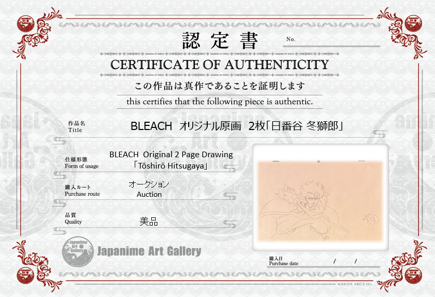 Dibujo original de Bleach de 2 páginas (Hitsugaya)