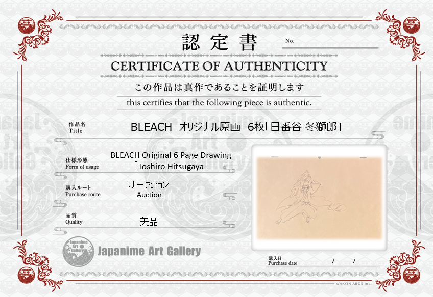 Dibujo original de Bleach de 6 páginas (Hitsugaya)