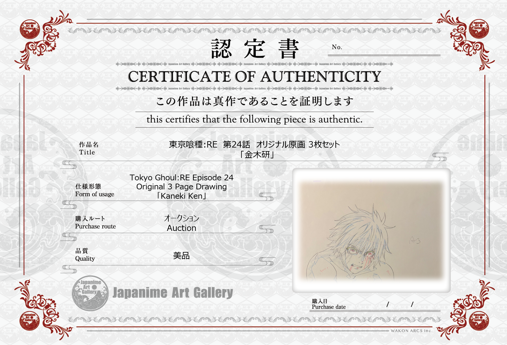 东京食尸鬼原画（金木研）