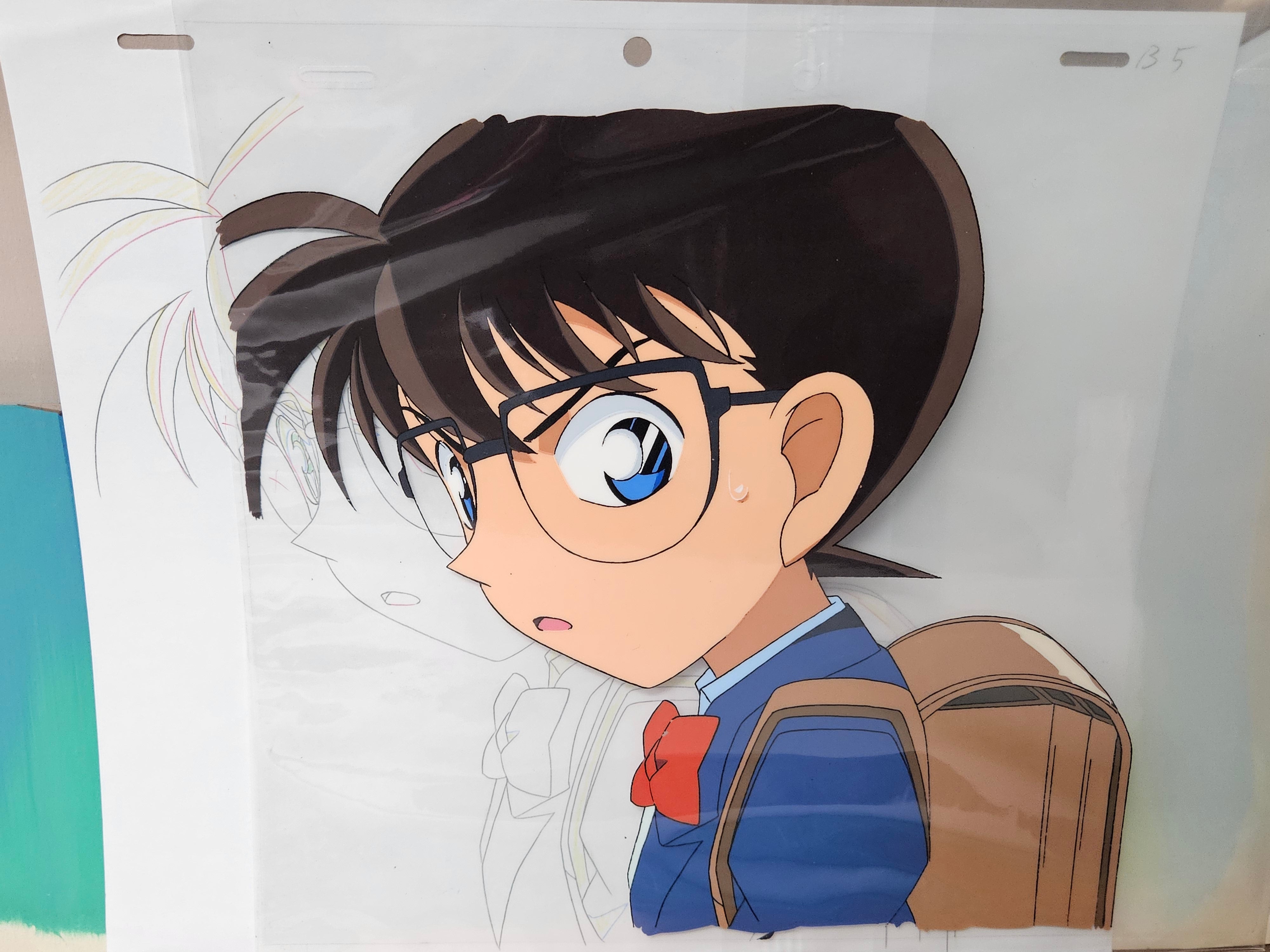 Detective Conan Original Cel and Sketch (Conan Edogawa)