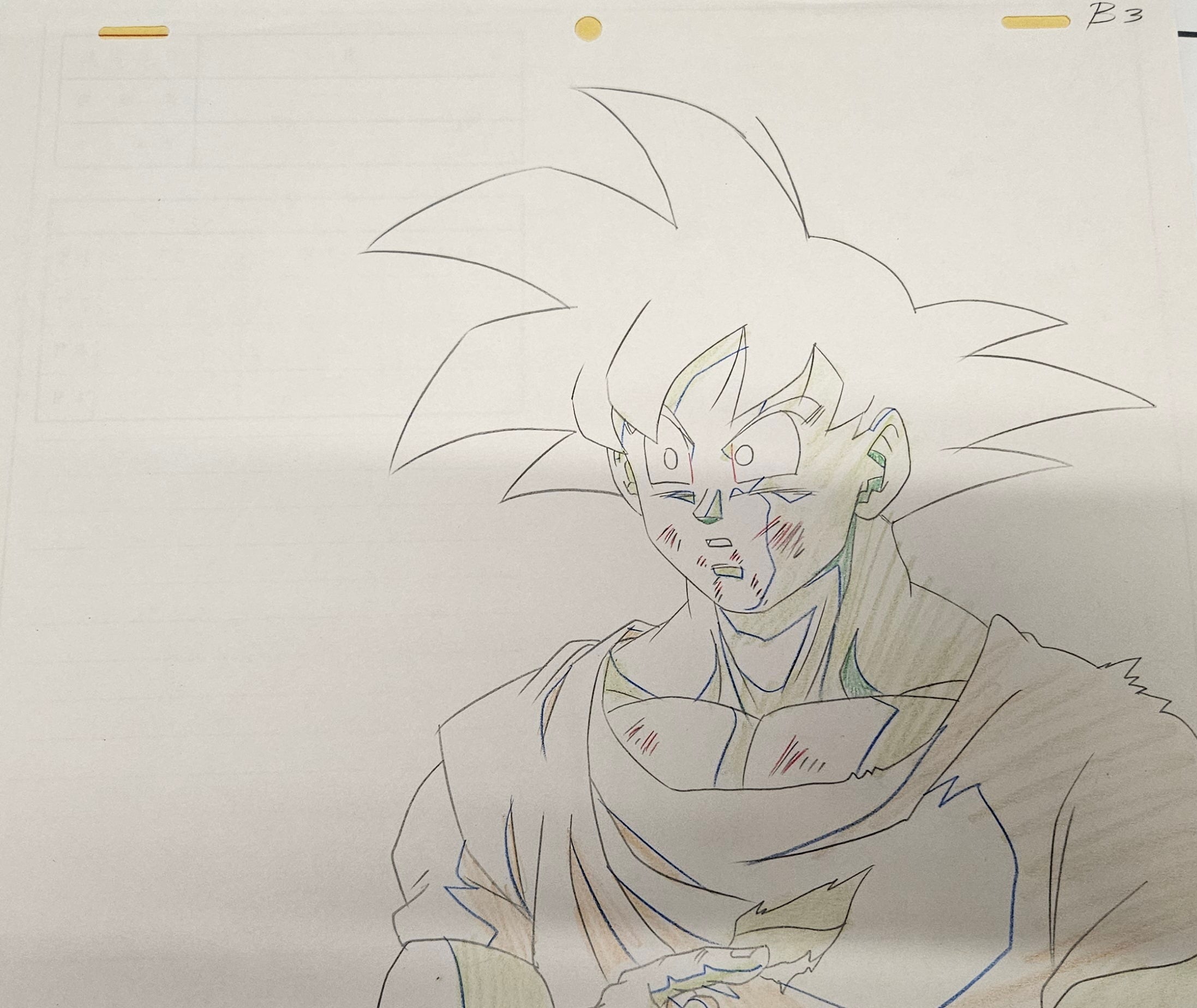 Dragonball Original Cel and Sketch (Son Goku)