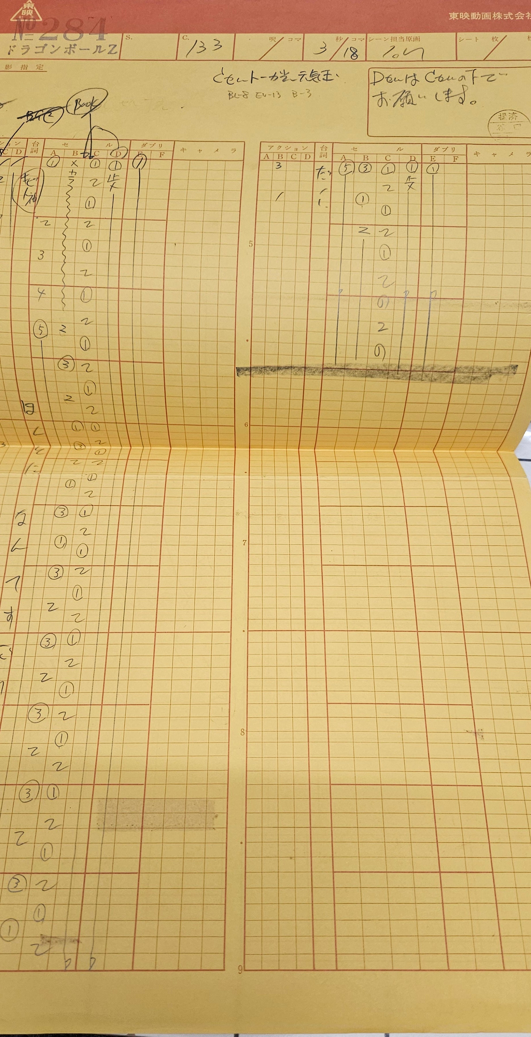 《龙珠Z》第284集原创赛璐璐片及手稿（孙悟空）