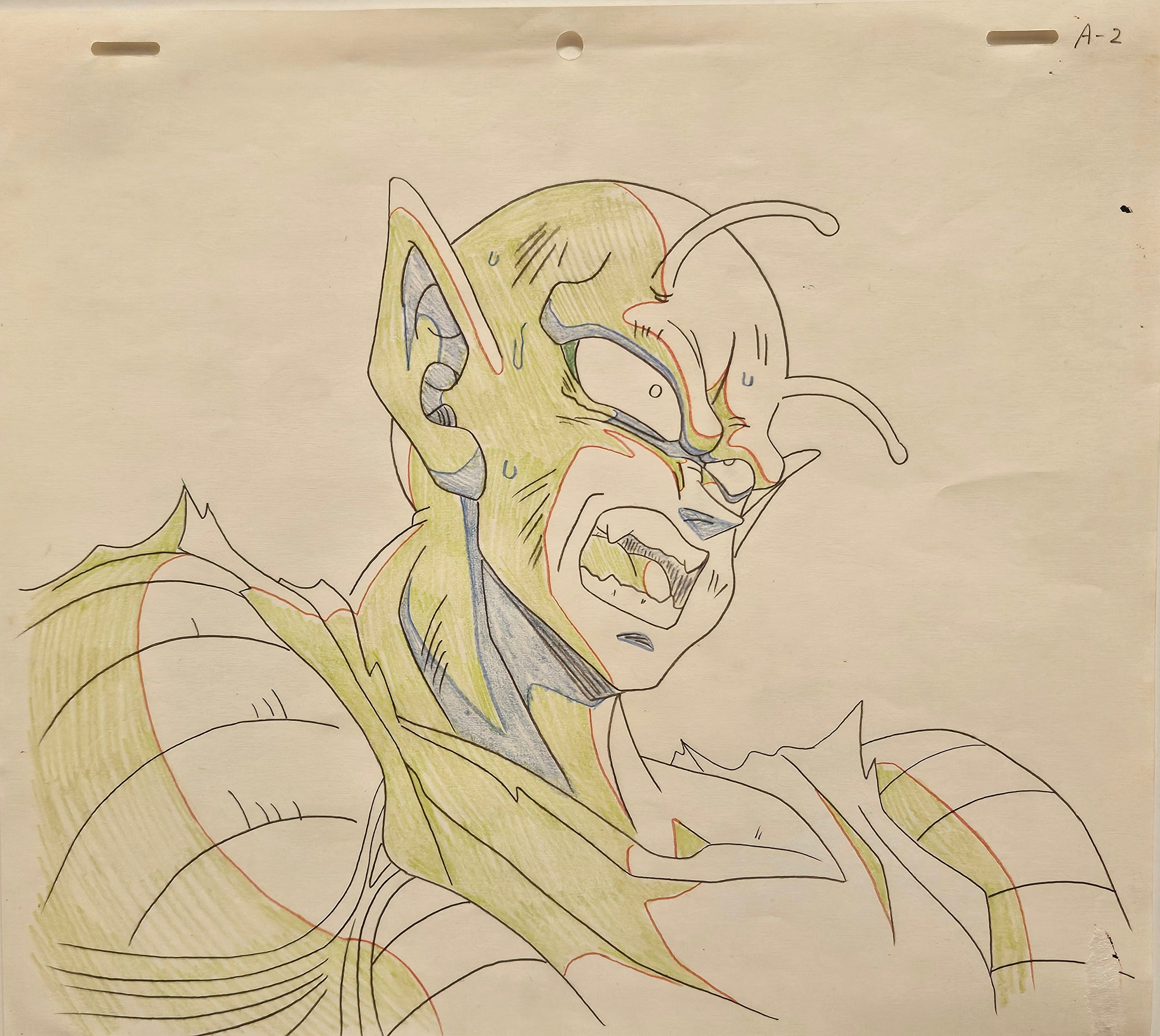 Celda y boceto originales de Dragon Ball (Piccolo)