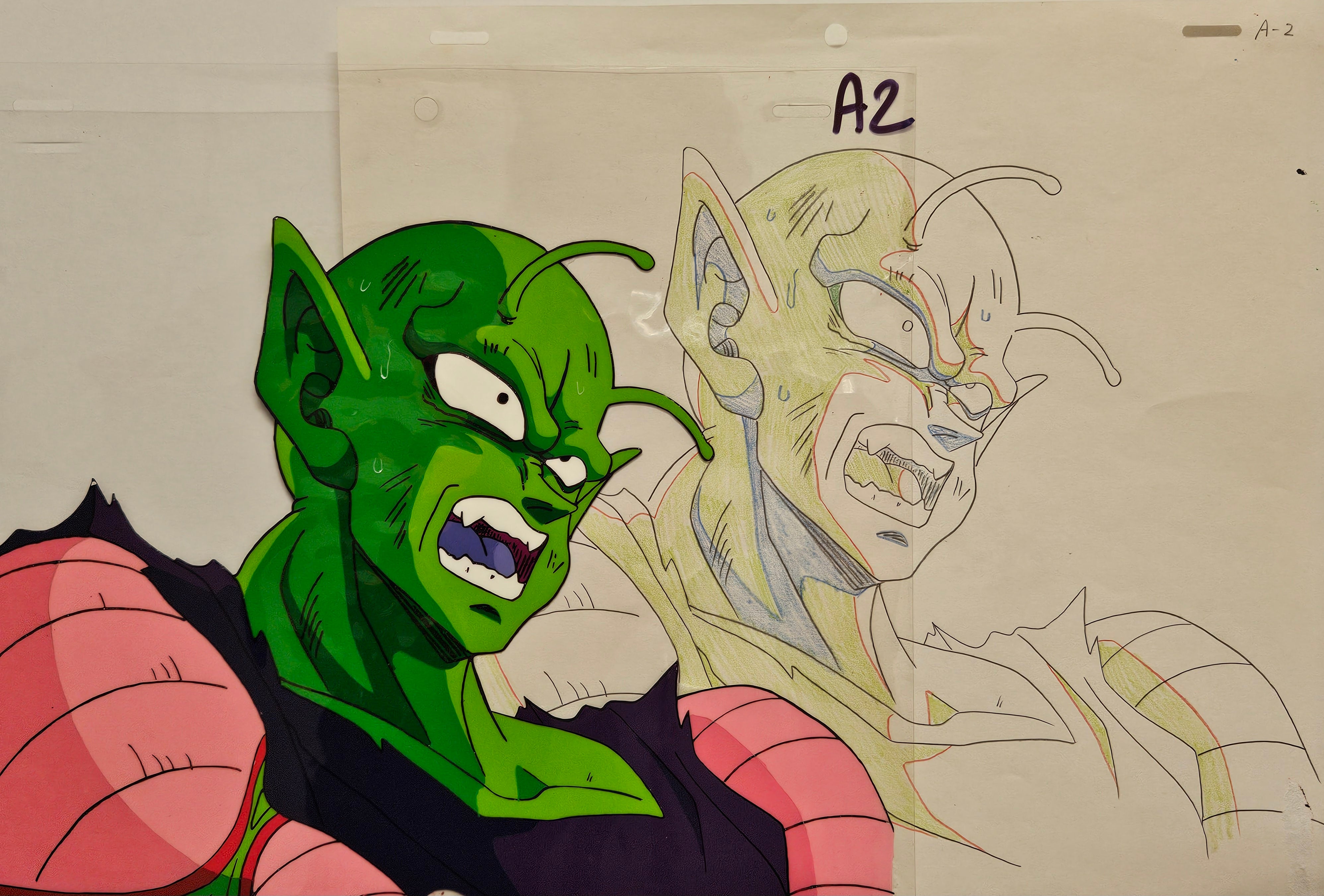 Celda y boceto originales de Dragon Ball (Piccolo)