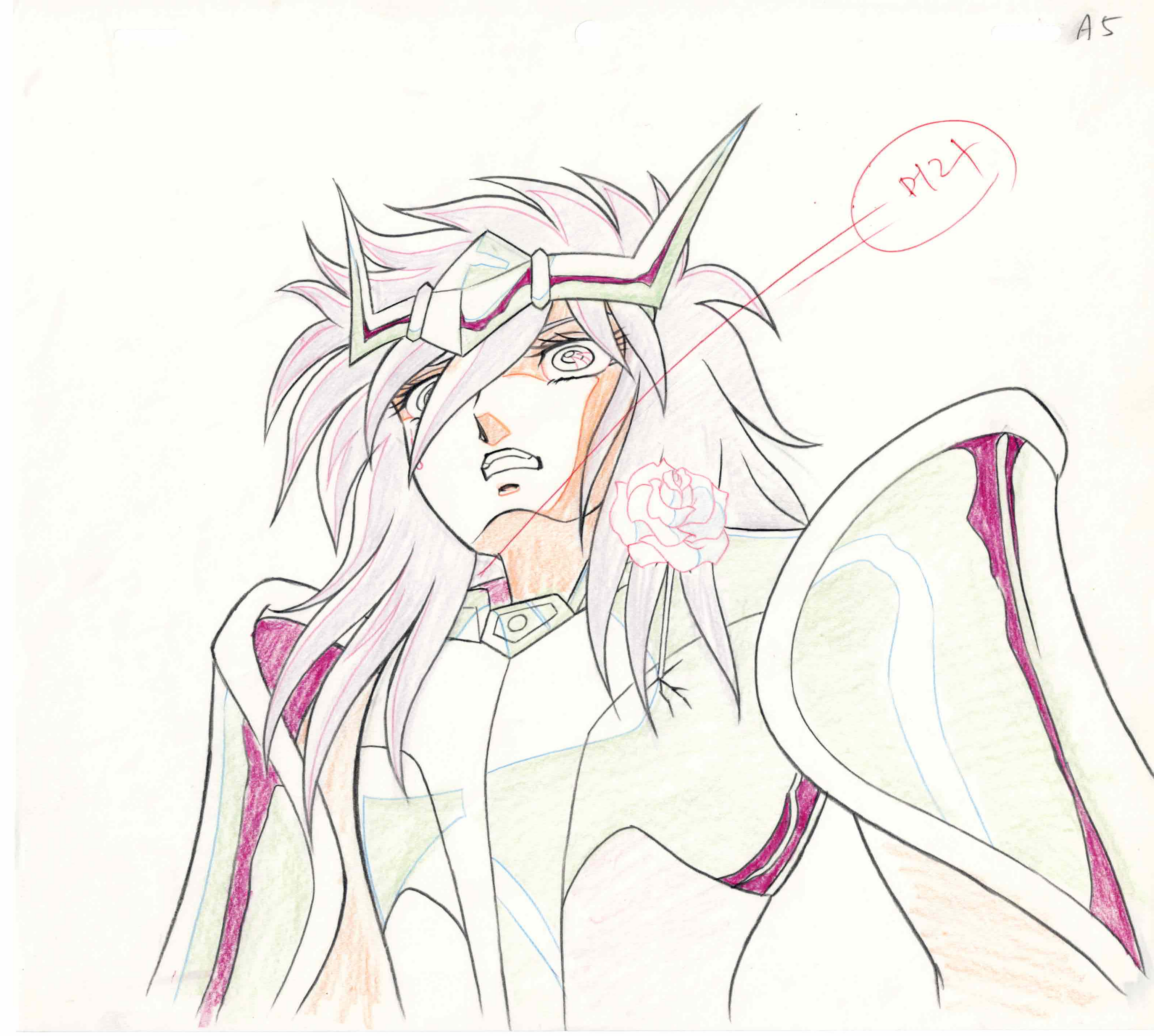 絵描きhiro C「サンターナ」 Saint Seiya (Knights of the Zodiac) Original Sketch (Andromeda