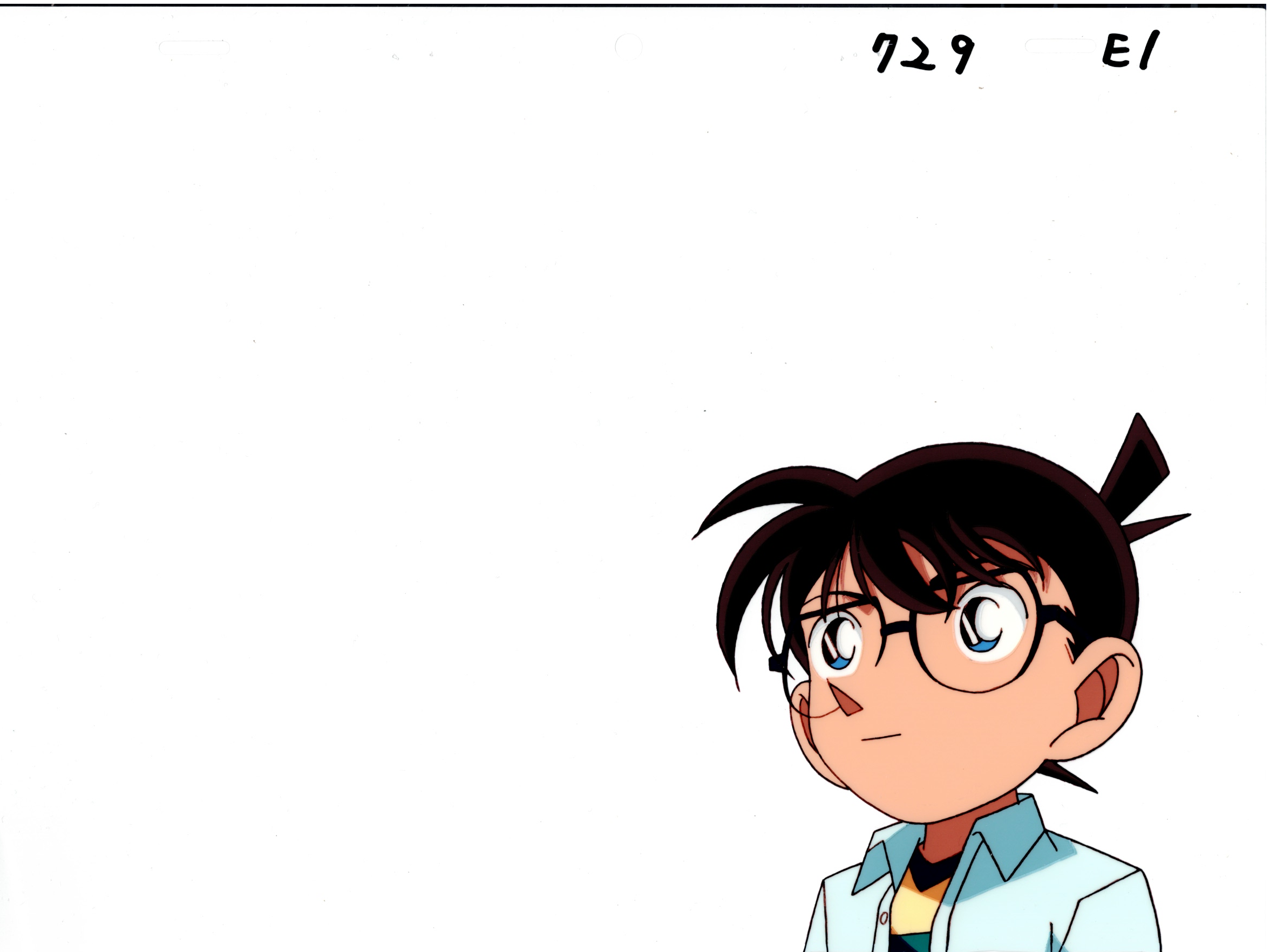 Detective Conan Original Cel and Sketch (Conan Edogawa)