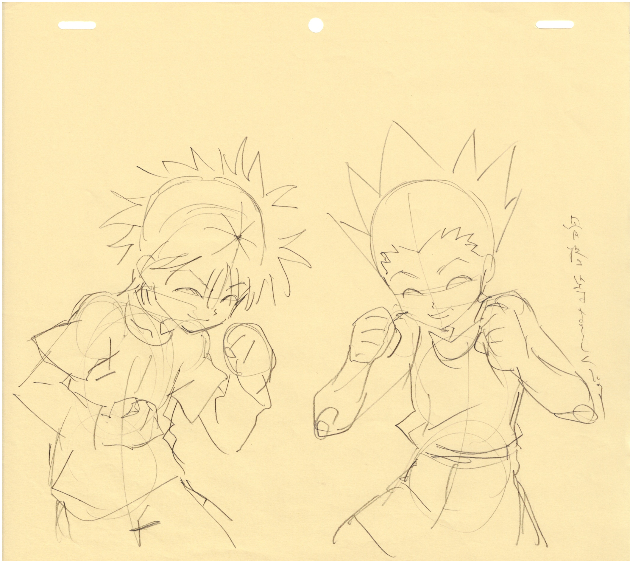 Hunter x Hunter 2 Pages of Original Drawing (Gon & Killua)