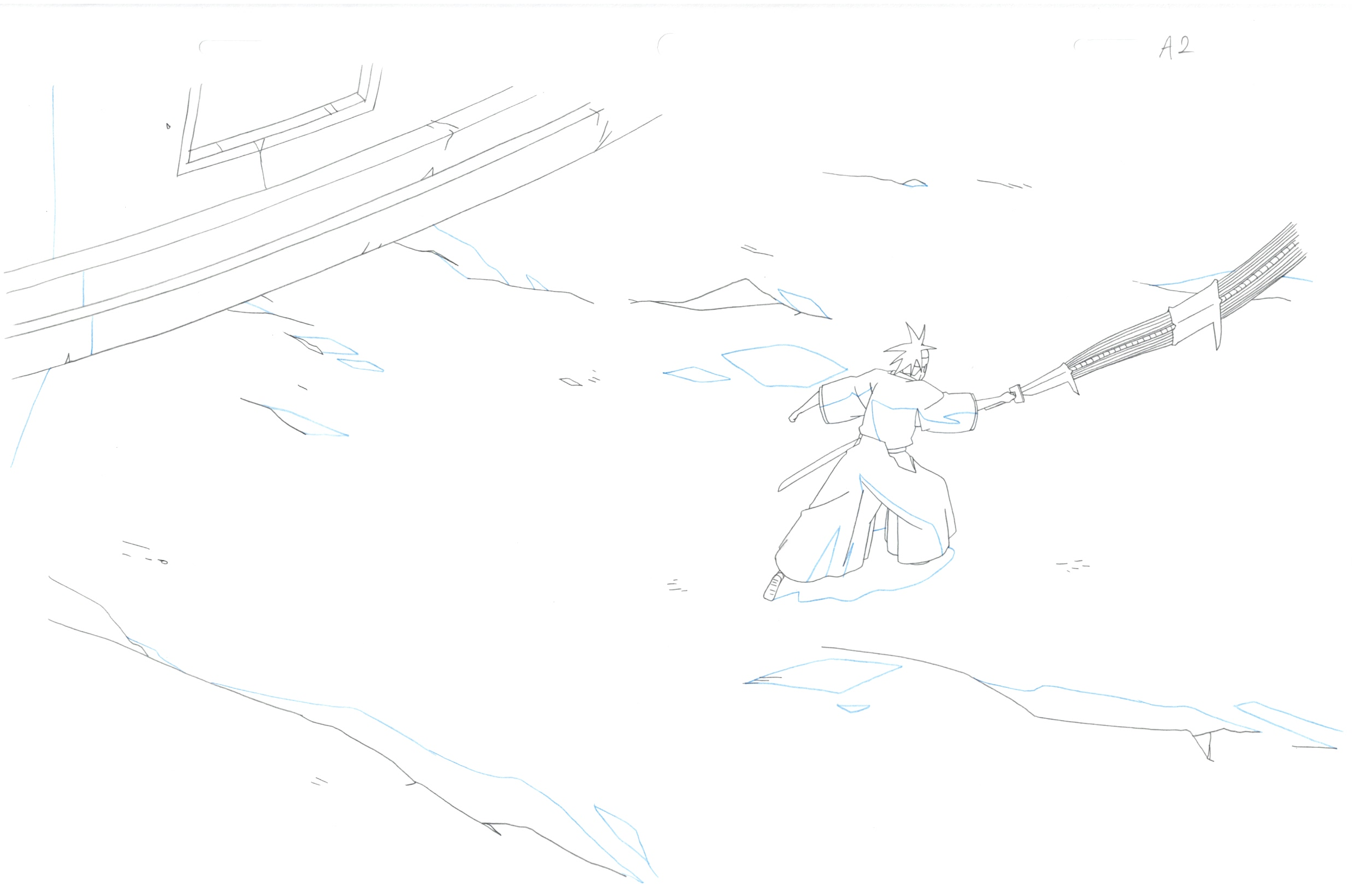 Dibujo original de Bleach (Renji Abarai) Conjunto de 4 páginas