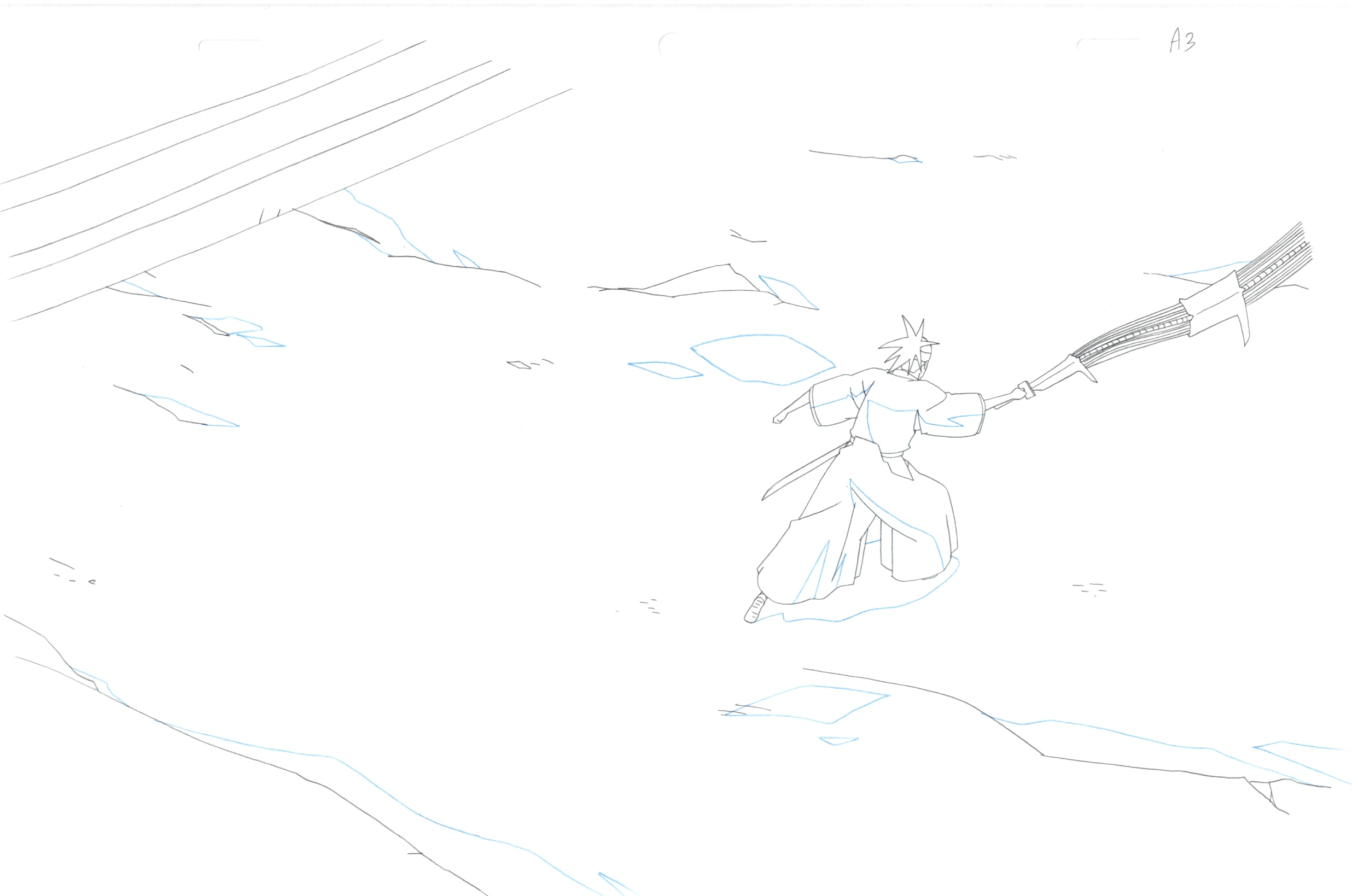 Dibujo original de Bleach (Renji Abarai) Conjunto de 4 páginas