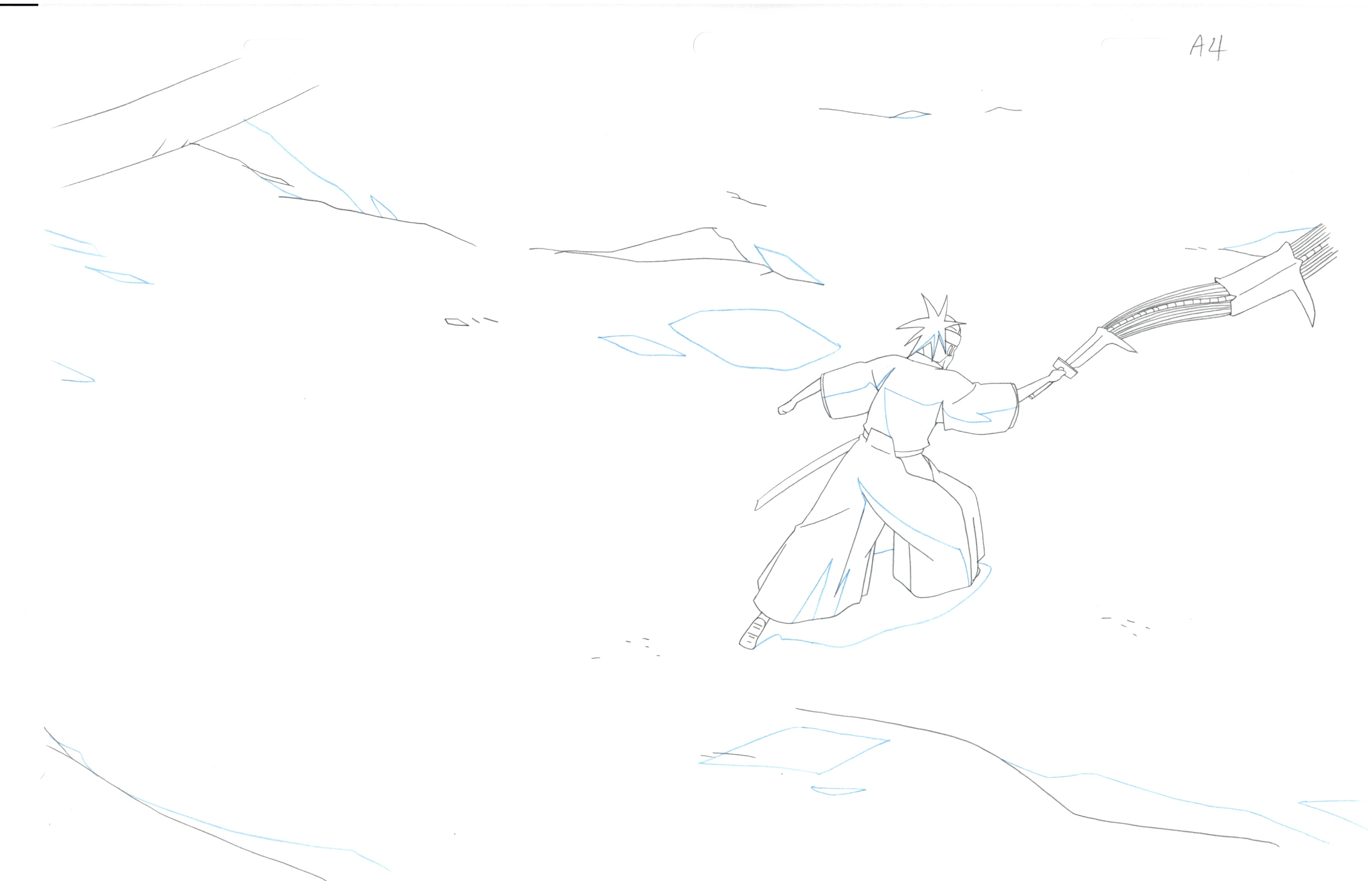 Dibujo original de Bleach (Renji Abarai) Conjunto de 4 páginas