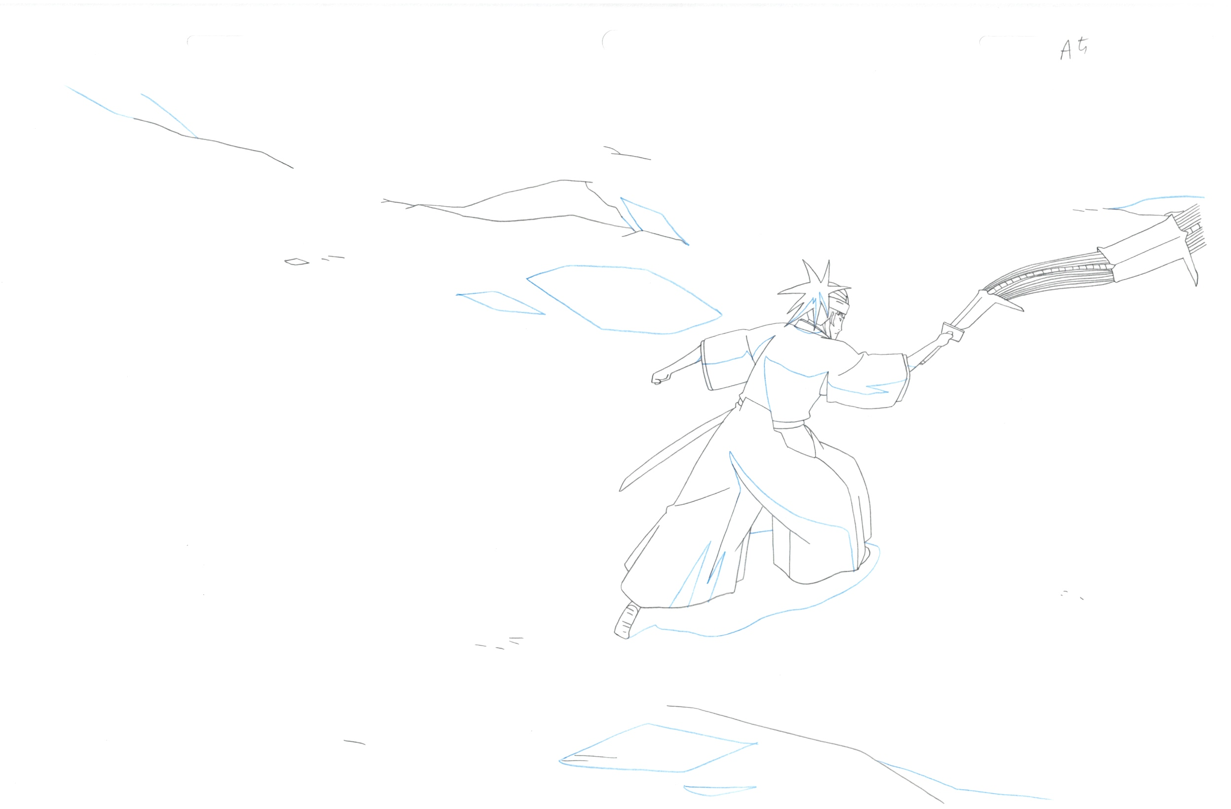 Dibujo original de Bleach (Renji Abarai) Conjunto de 4 páginas