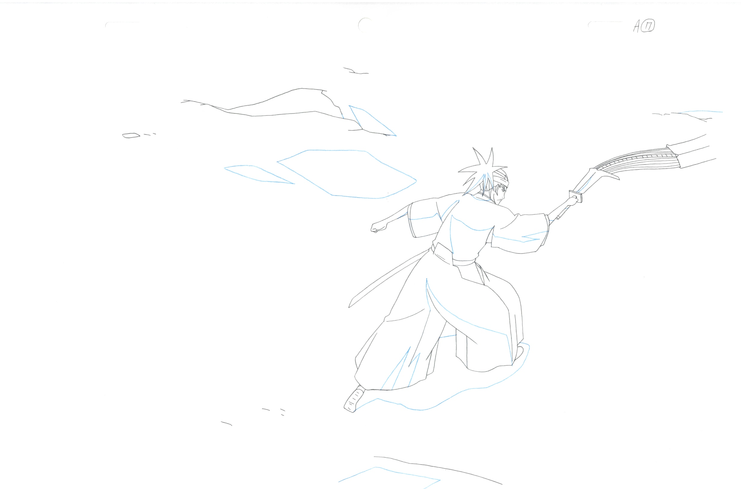 Dibujo original de Bleach (Renji Abarai) Conjunto de 4 páginas