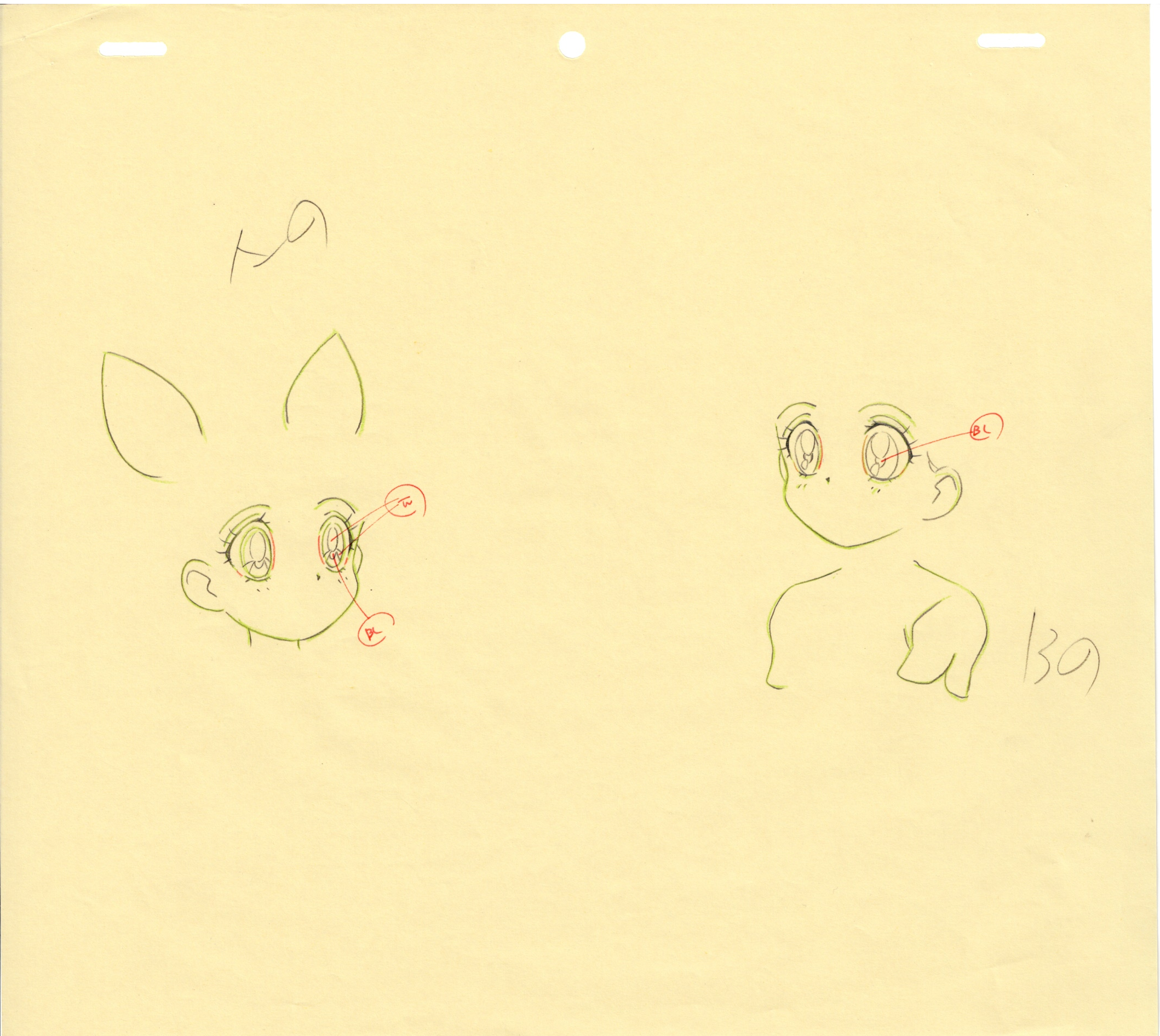 Dibujo original de Sailor Moon (Chibiusa, Hiroki, Momohara) Conjunto de 11 páginas