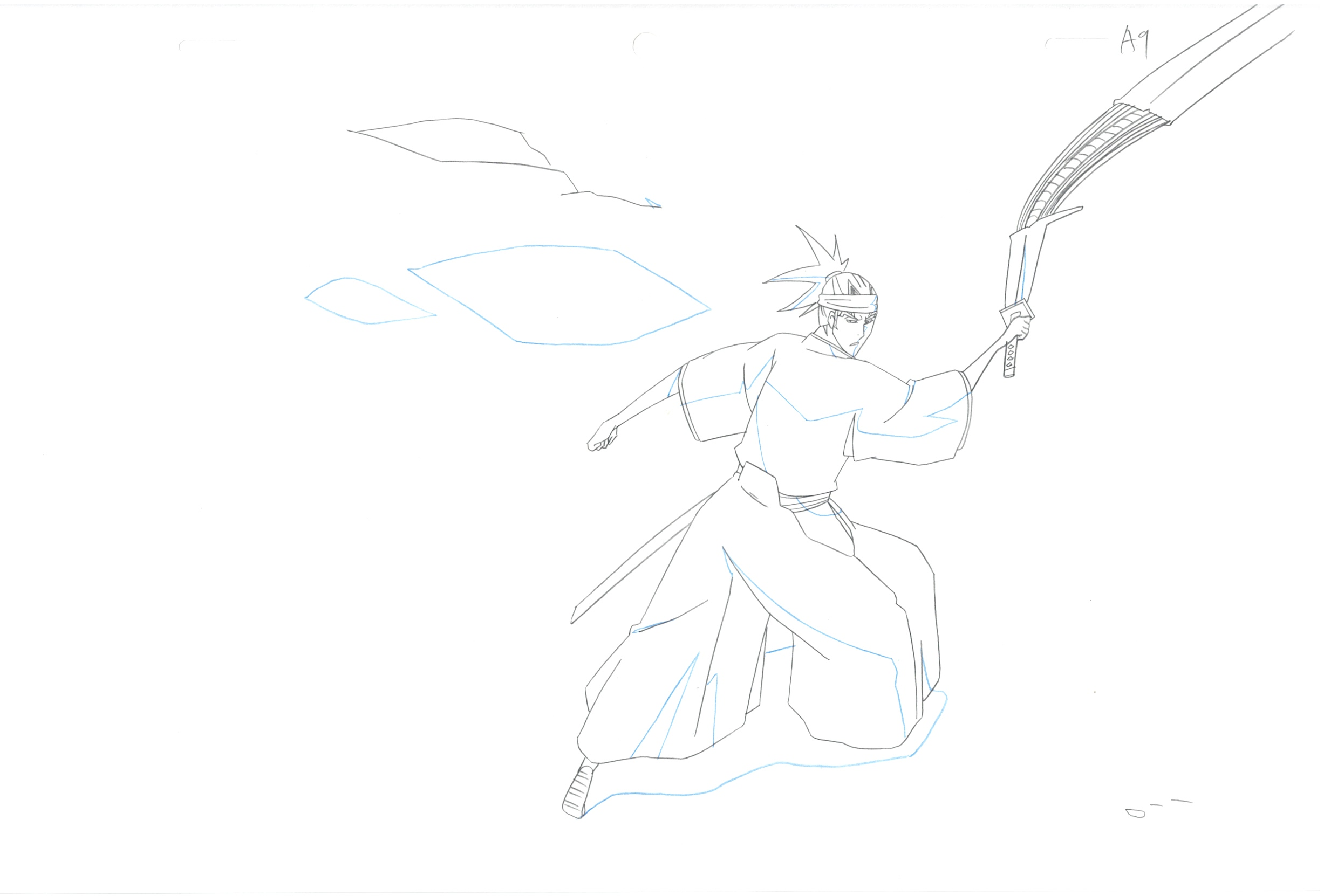 Dibujo original de Bleach (Renji Abarai) Conjunto de 3 páginas