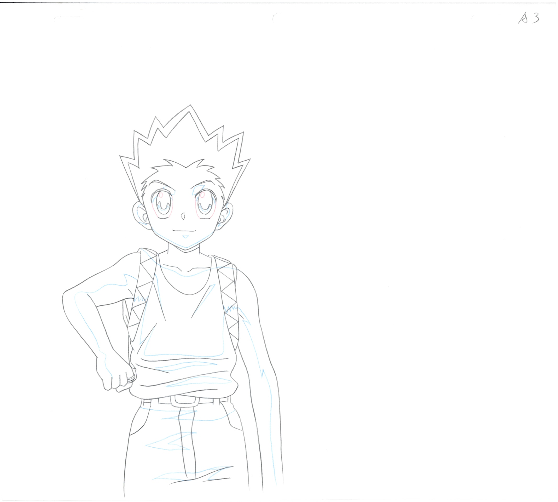 Hunter x Hunter Original Drawing 3 pages set (Gon)