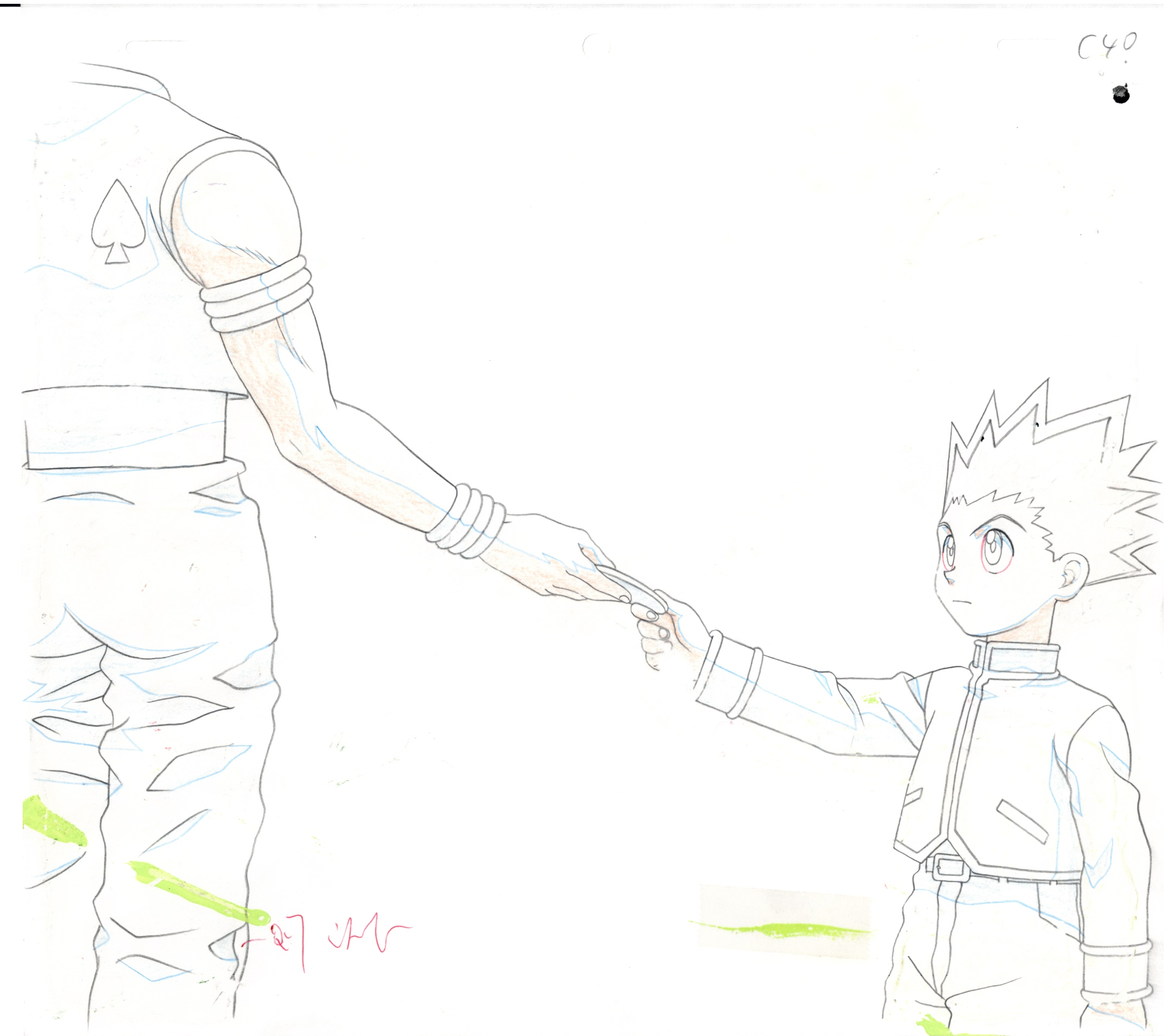 Hunter x Hunter Original Cel and Sketch (Gon, Hisoka)