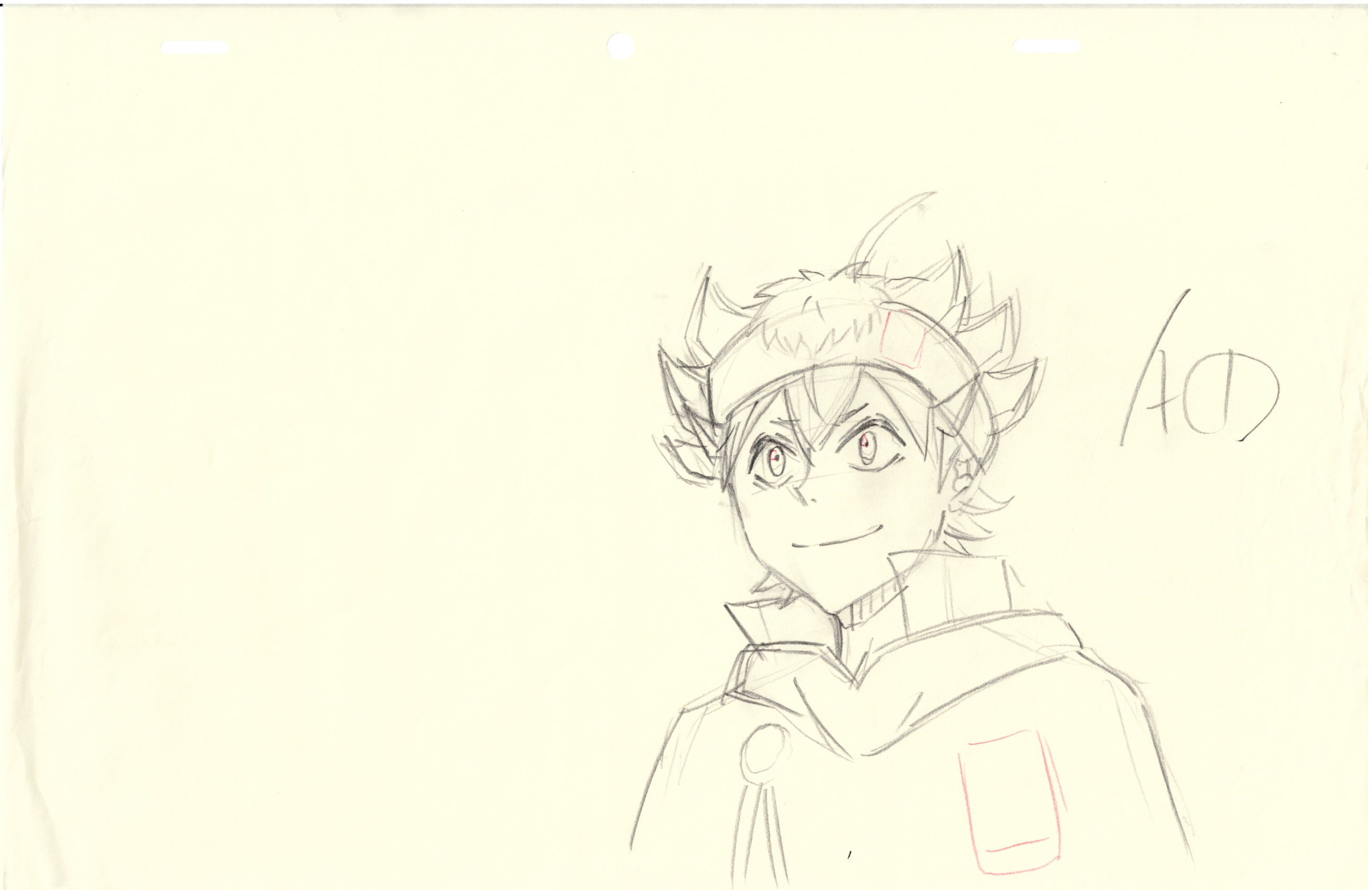 Black Clover Original Sketch (Asta) 9 pages Set