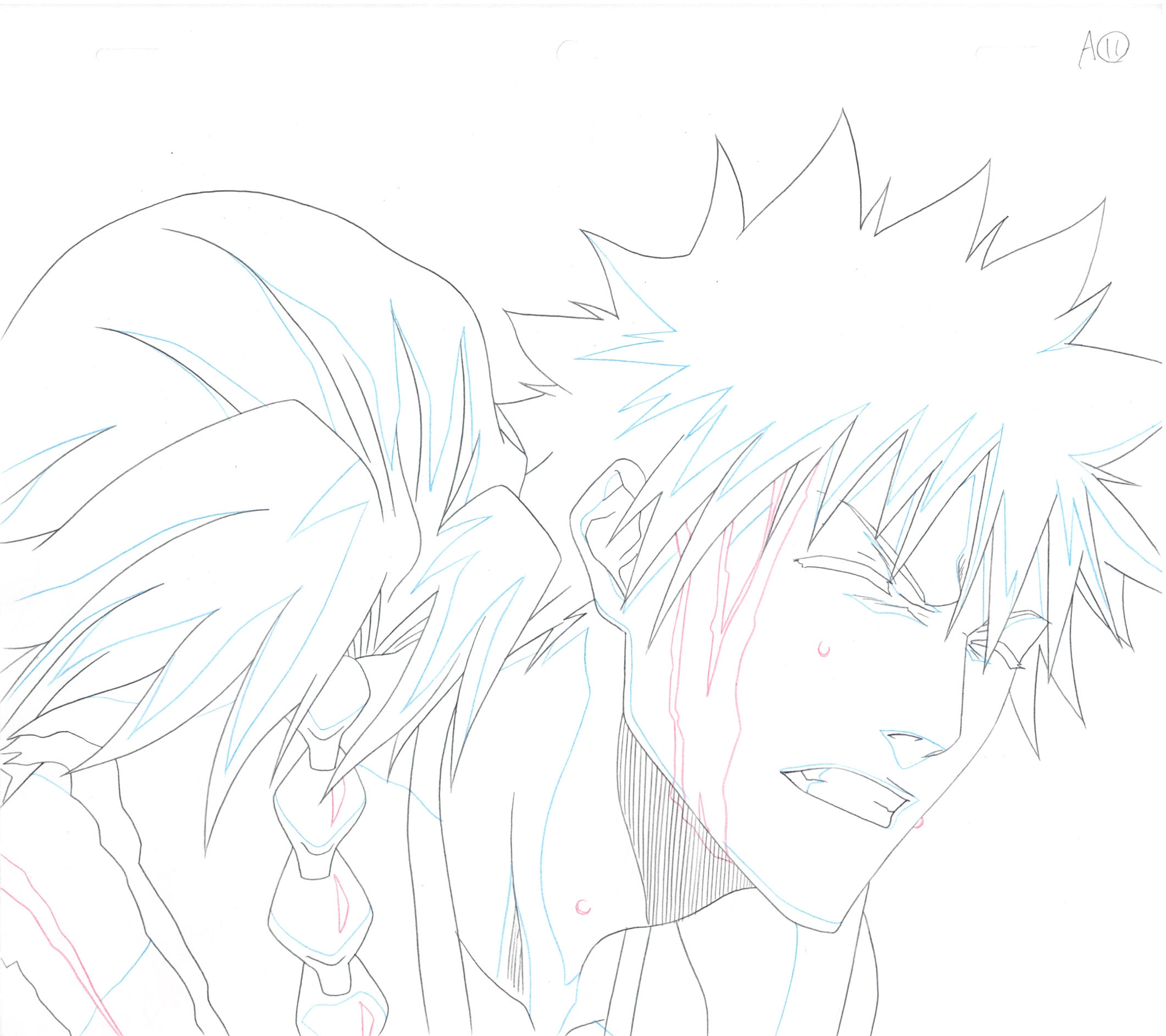 Bleach Original Drawing 2 pages (Ichigo, Keigo)