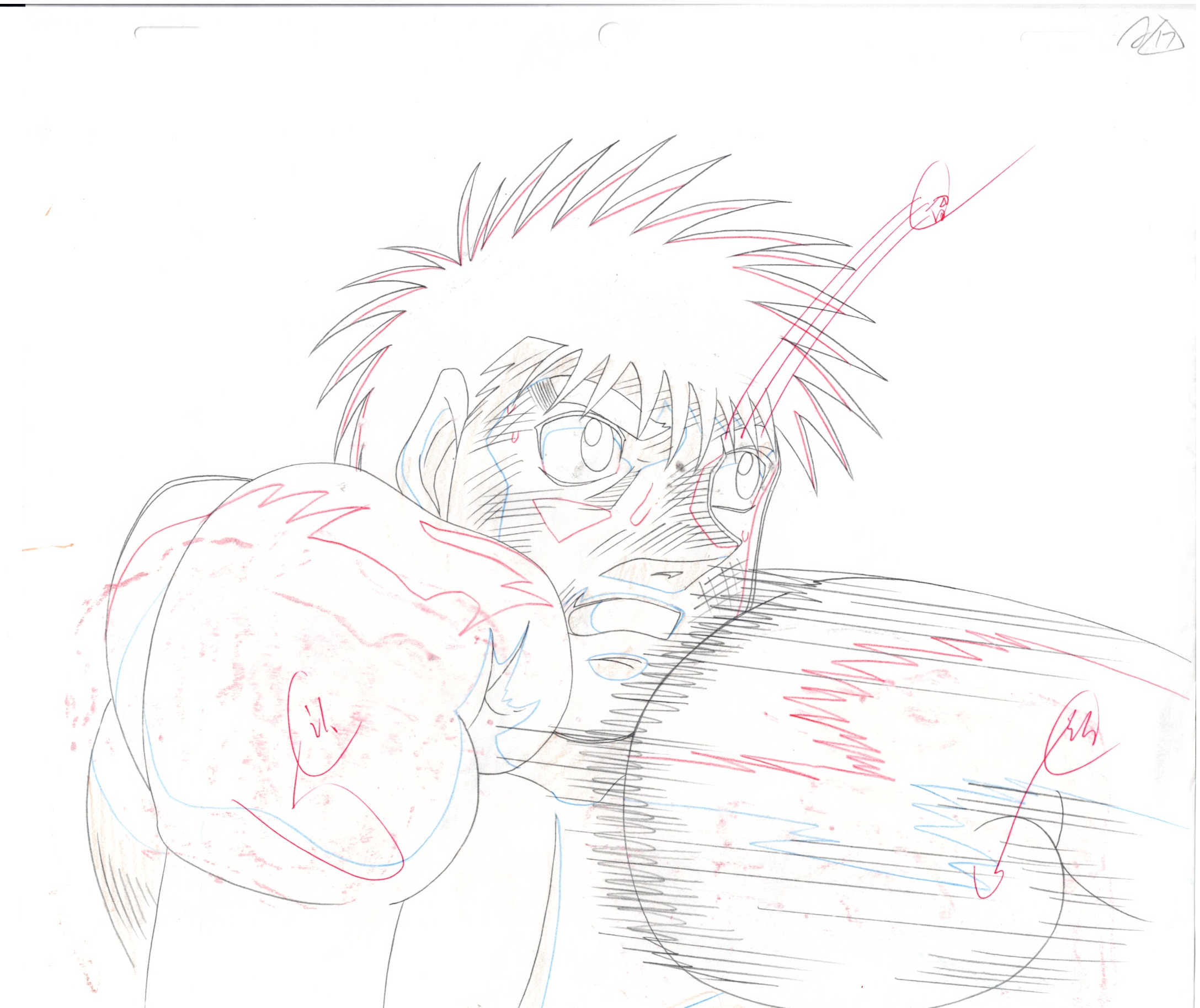 Hajime No Ippo Original Cels and Sketch (Ippo Makunouchi)