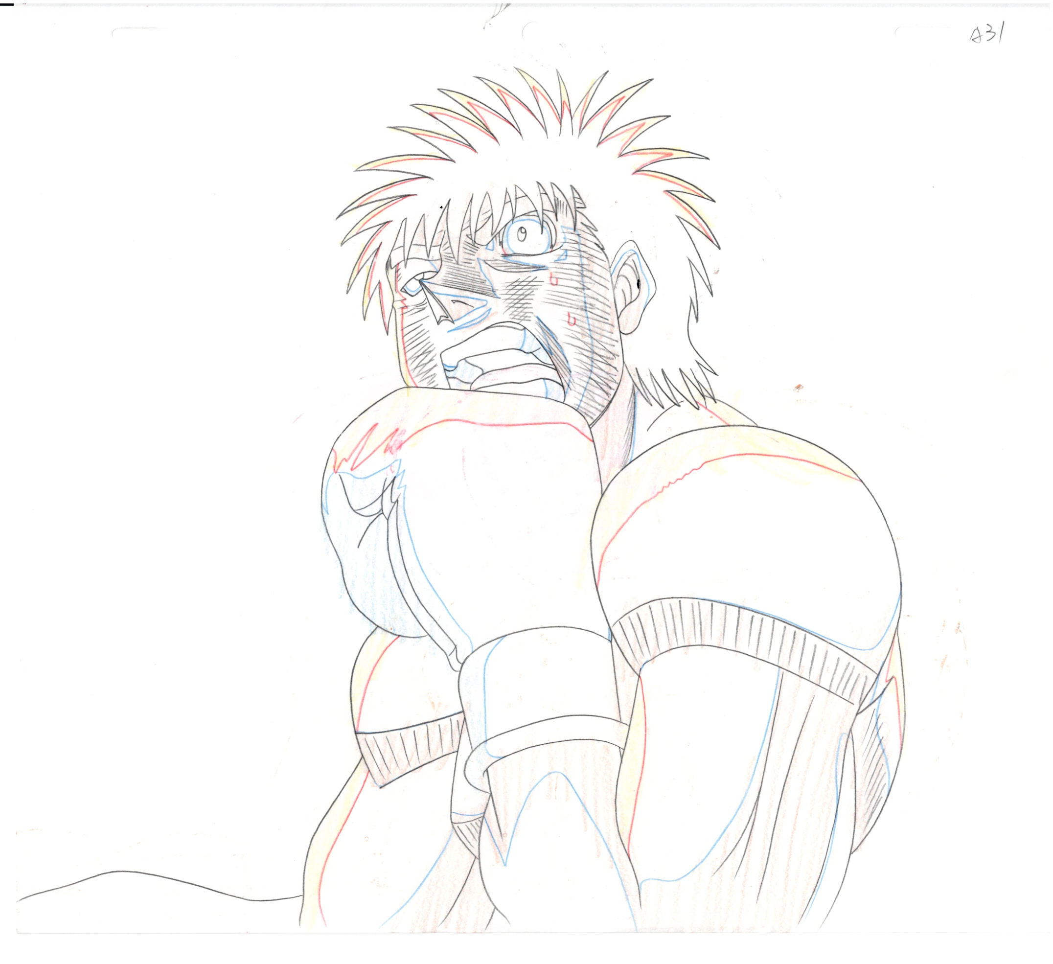 Hajime No Ippo Original Cels and Sketch (Takeshi Sendō)