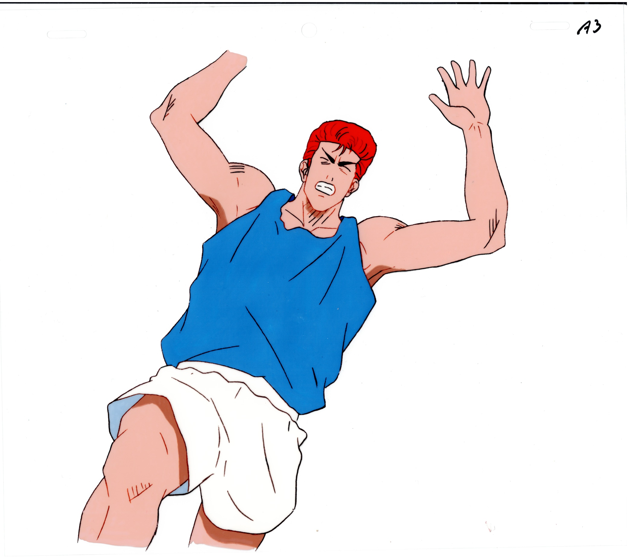 Slam Dunk Original Sketch and Cel (Sakuragi Hanamichi)