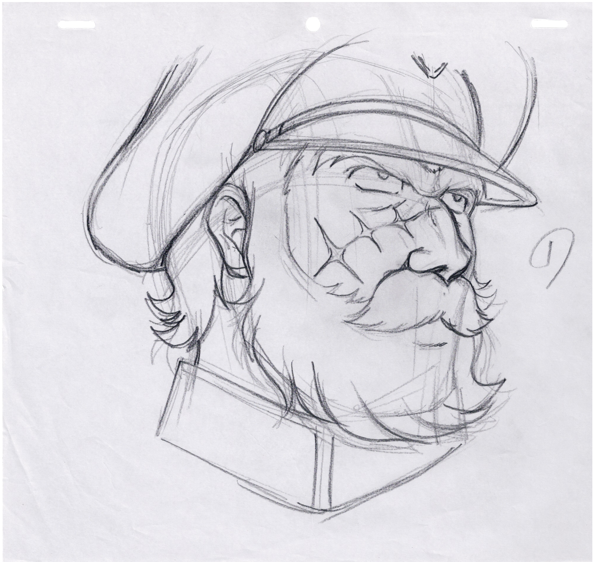 潜艇超级 99 原始草图（Guy Zelbert）8 页套装